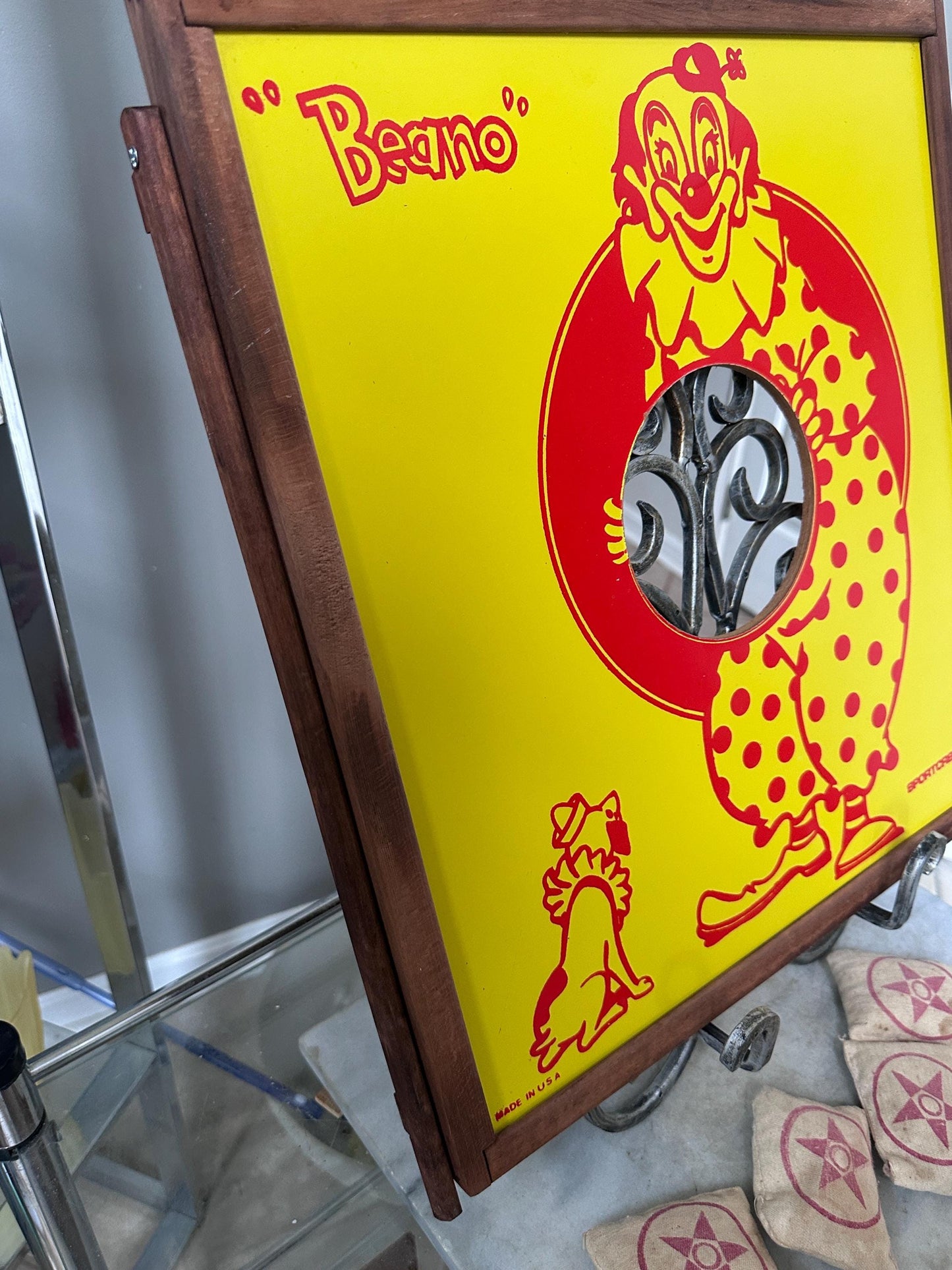 Vintage 1970s Sportcraft Beano the Clown Bean Bag Toss Game | Original Box | Mid-Century Carnival Game | Retro Family Game | Collectible Toy