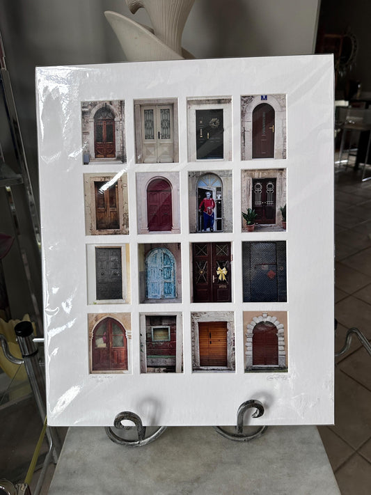 Doors of Trogir by EFL Pembrooke | Croatia Photo Collage | Professionally Matted Architectural Photography | 16” x 20”