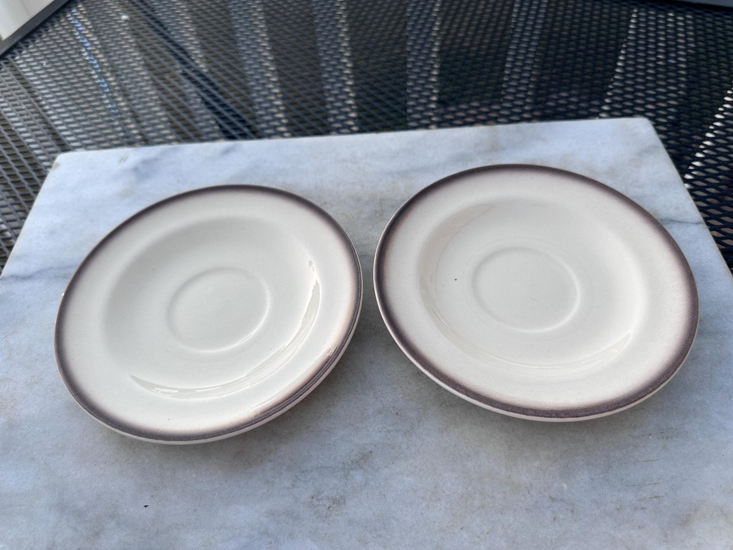 Set of 2 Vintage Metlox Poppytrail Red Rooster Tea Cups & Saucers | Made in USA | Mid-Century California Pottery | Farmhouse Kitchen