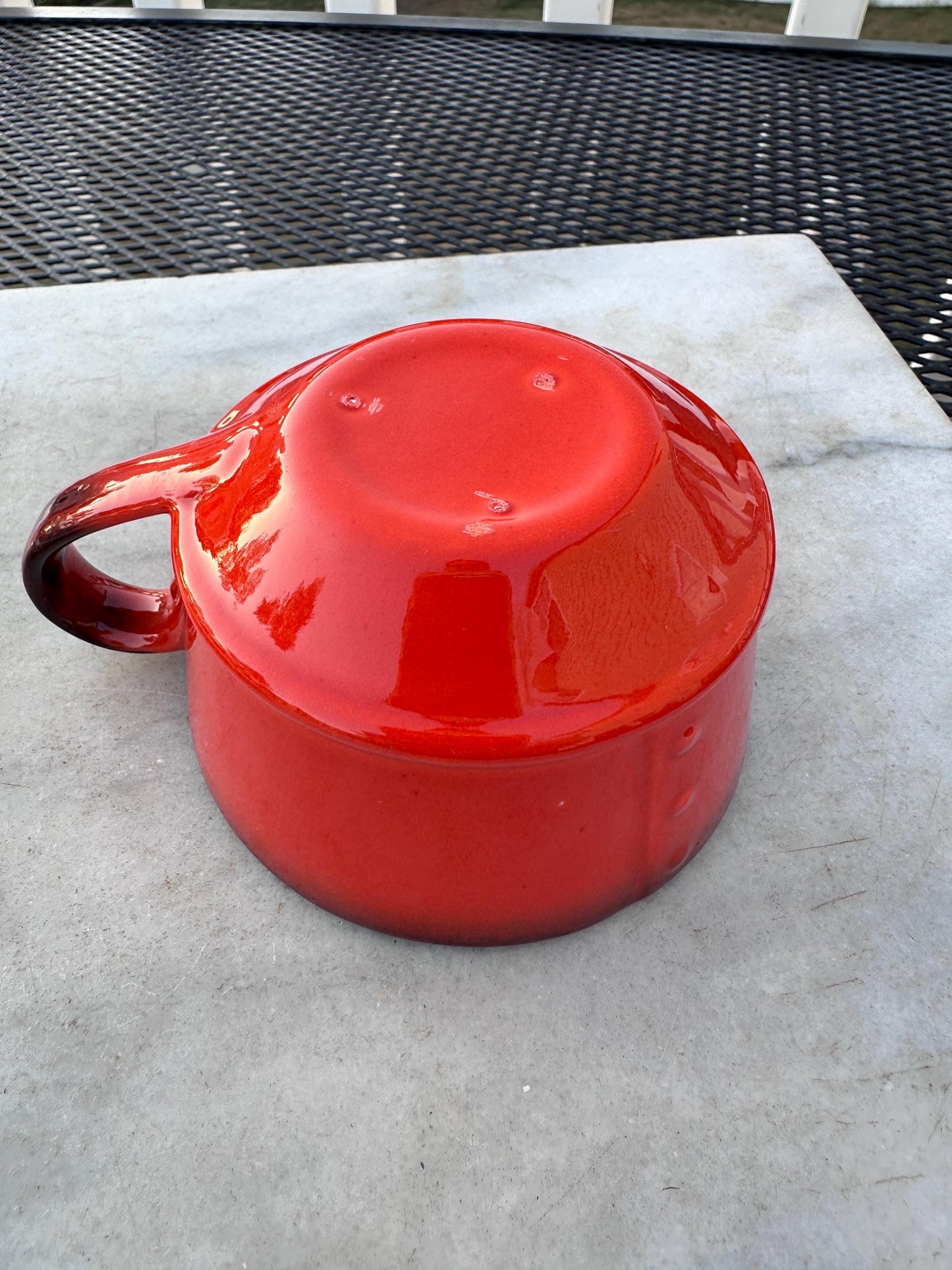 Set of 2 Vintage Metlox Poppytrail Red Rooster Tea Cups & Saucers | Made in USA | Mid-Century California Pottery | Farmhouse Kitchen
