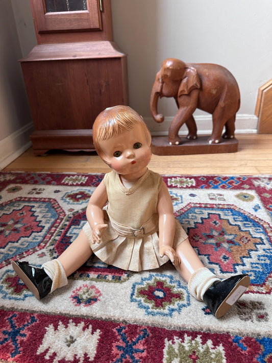 Antique 1930s Effanbee Patsy Ann Doll 19” | Vintage Composition Doll for Restoration | Original Clothing | Collectible Display