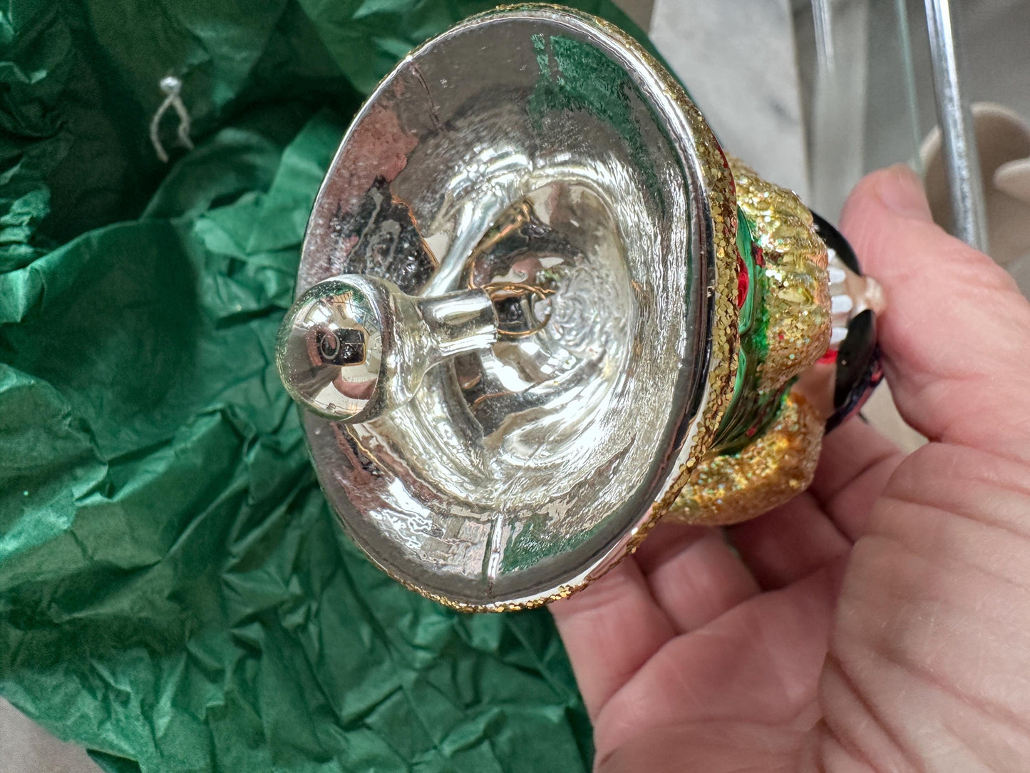 Inge-Glas Christmas Rooster Ornament | Hand-Blown German Glass | Original Box | Holiday Collectible
