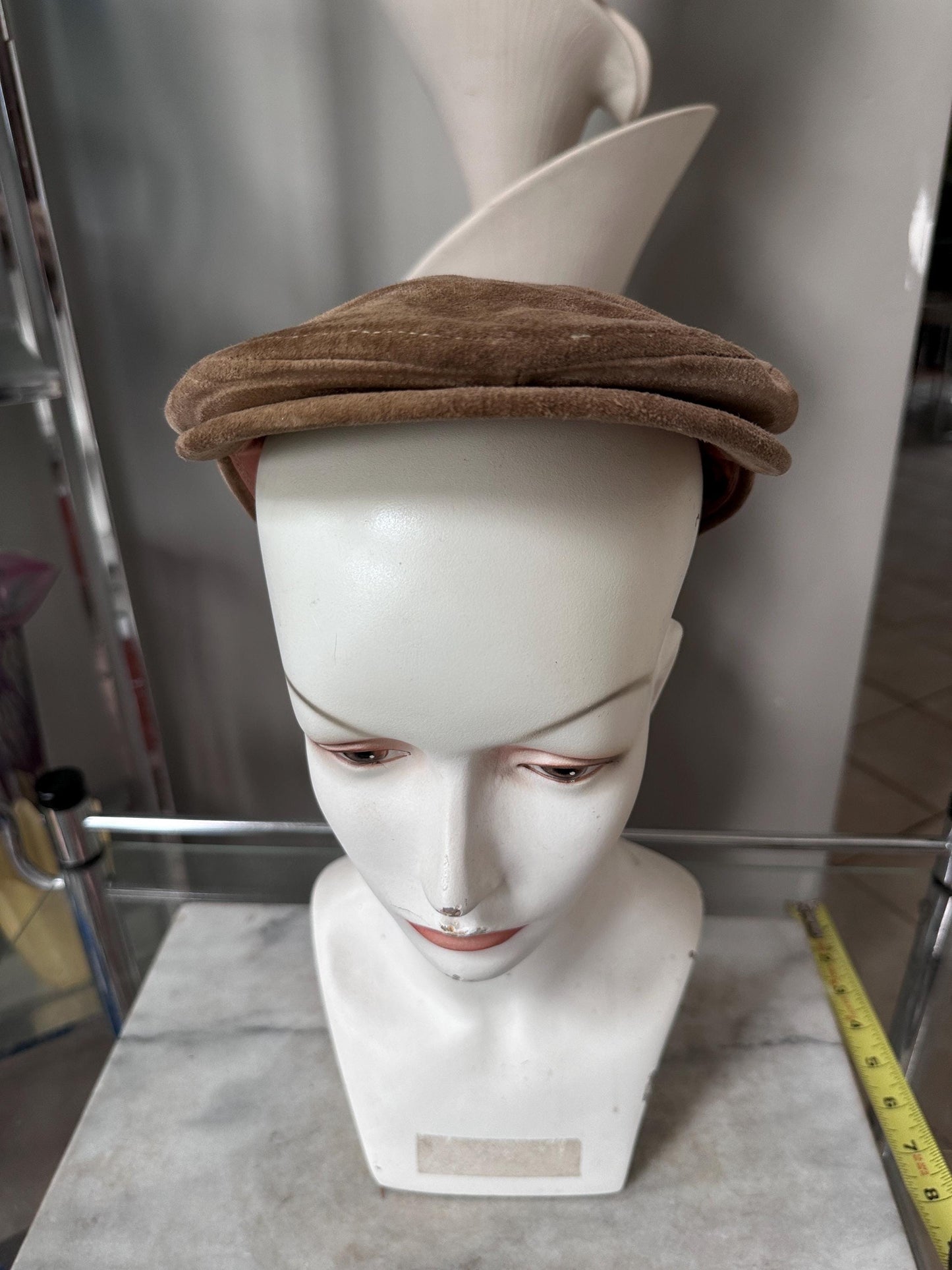 Vintage Woolrich Brown Suede Newsboy Cap | Men’s Size Small | Retro Country Style Hat | Classic Leather Driving Cap