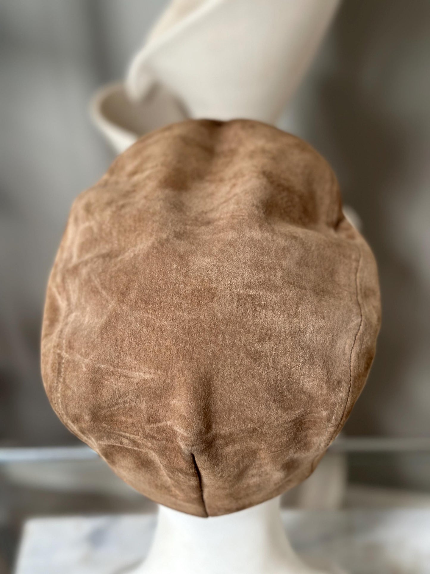 Vintage Woolrich Brown Suede Newsboy Cap | Men’s Size Small | Retro Country Style Hat | Classic Leather Driving Cap