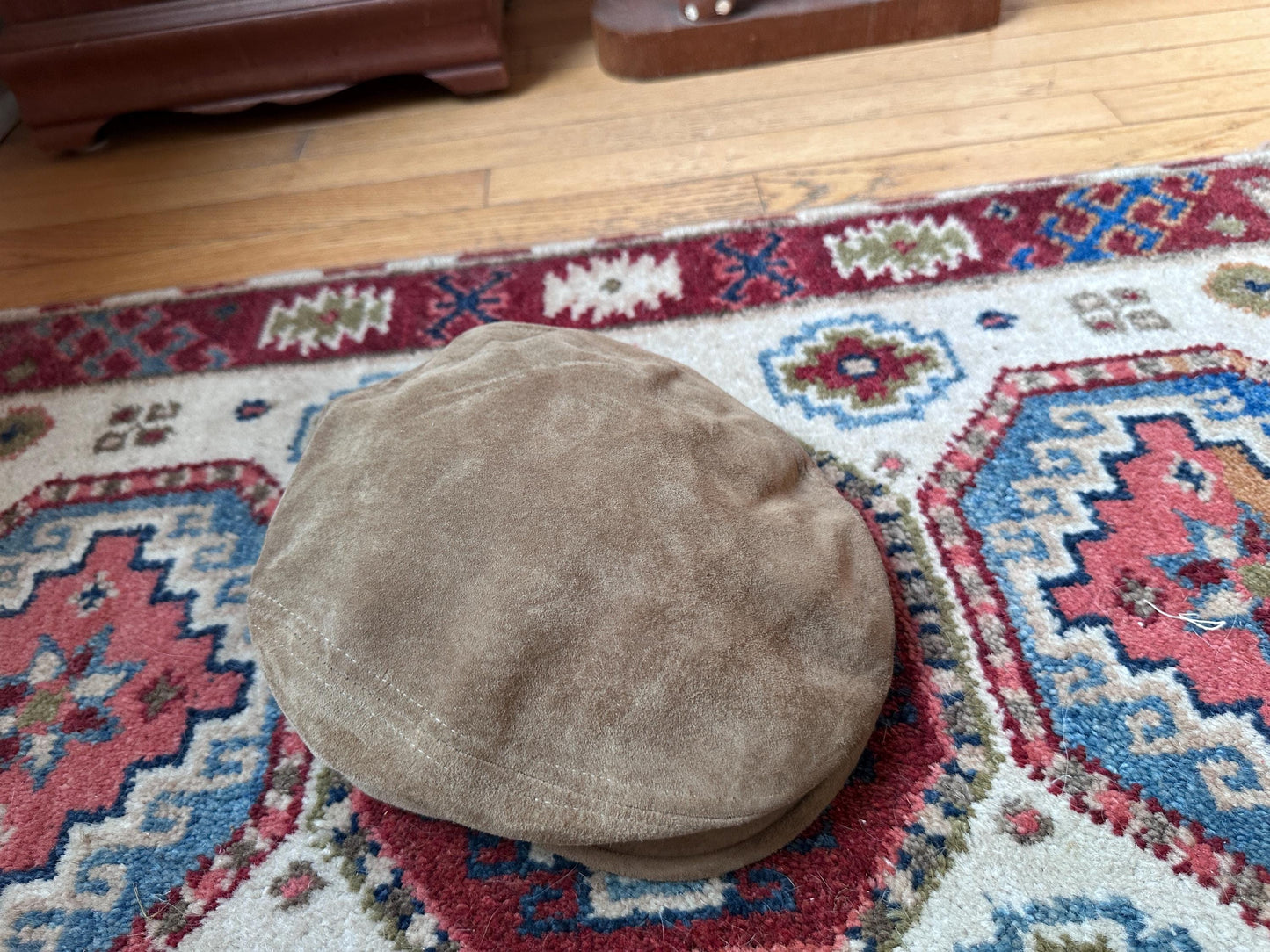 Vintage Woolrich Brown Suede Newsboy Cap | Men’s Size Small | Retro Country Style Hat | Classic Leather Driving Cap