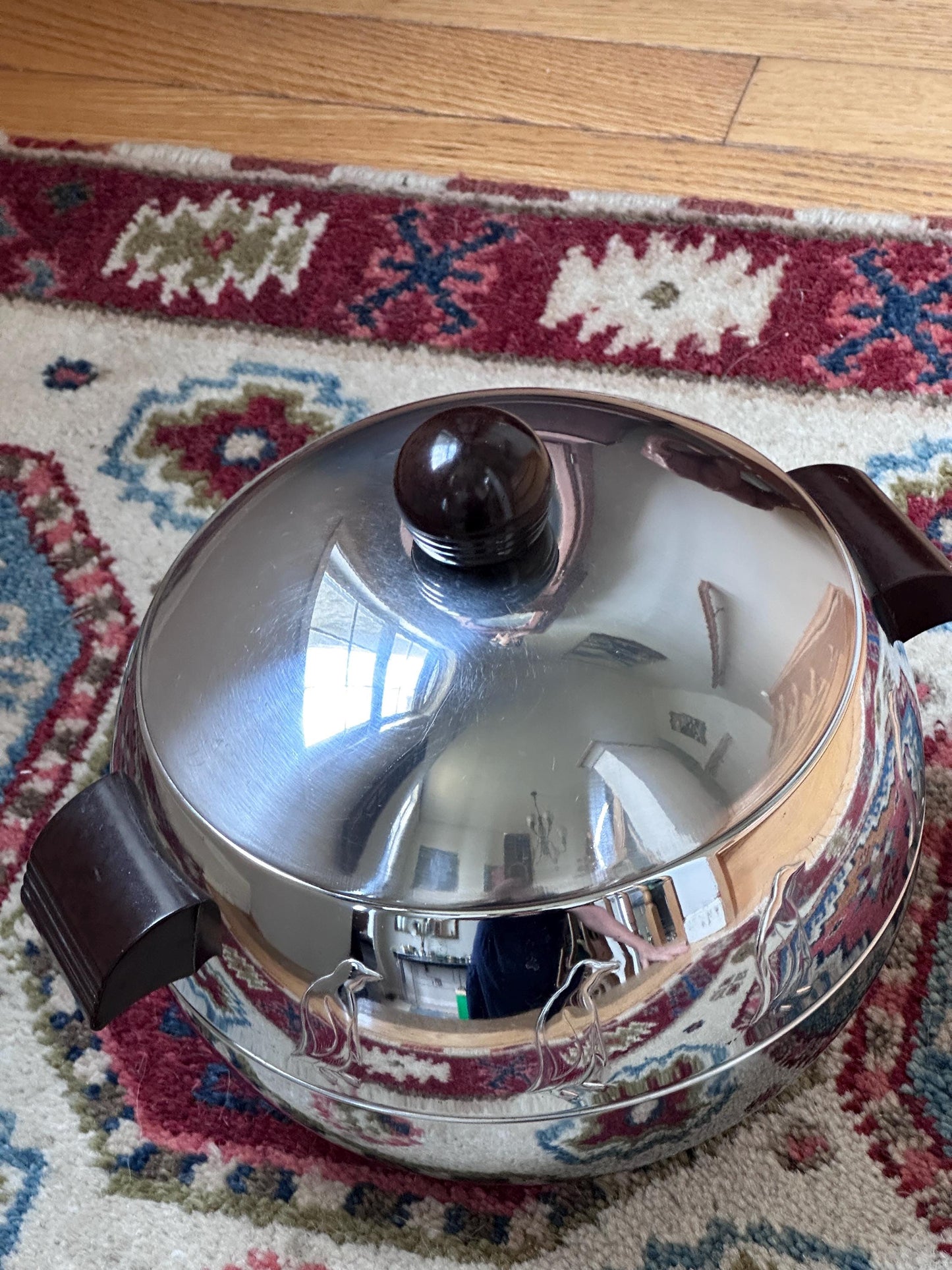 1950s West Bend Chrome Penguin Ice Bucket, Hot &  Cold Server, Mid Century Barware, Made in USA, Bakelite Knob and Handles, MCM Decor