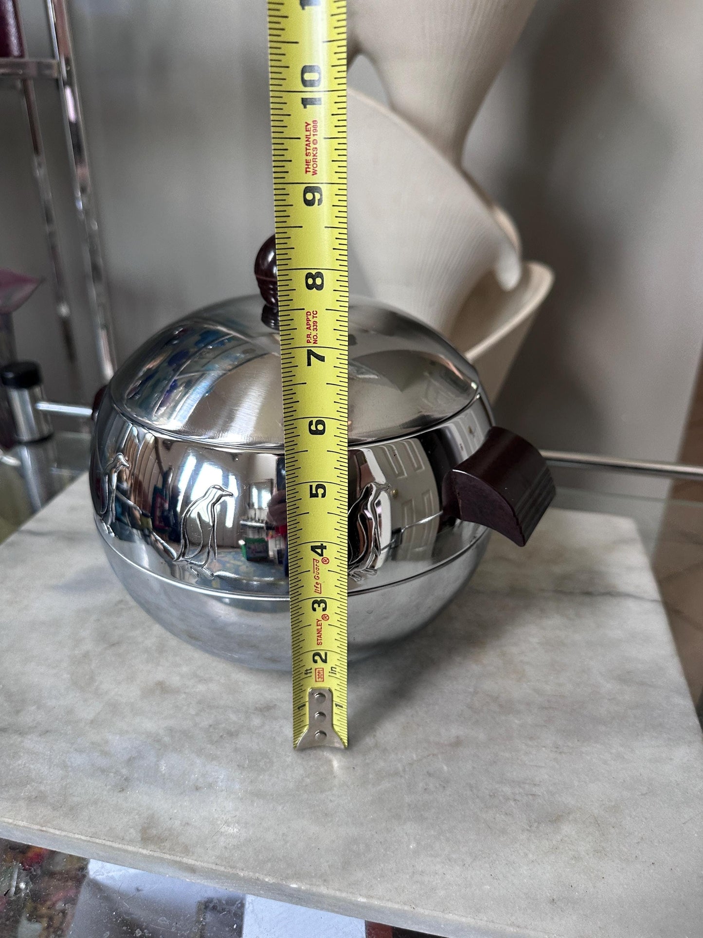 1950s West Bend Chrome Penguin Ice Bucket, Hot &  Cold Server, Mid Century Barware, Made in USA, Bakelite Knob and Handles, MCM Decor