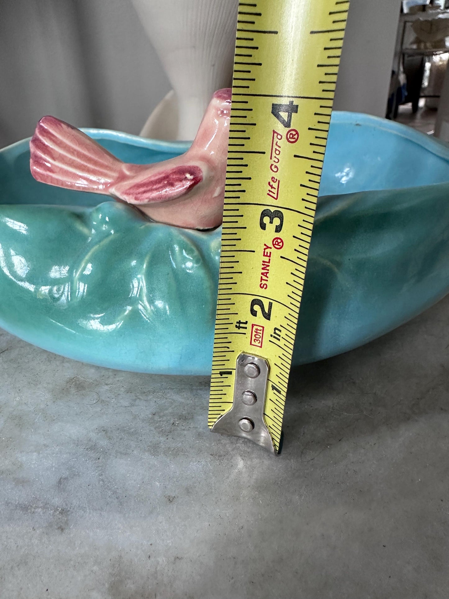 1950 McCoy Pottery Novelty Dish with Bird in Blue and Pink USA Pottery McCoy