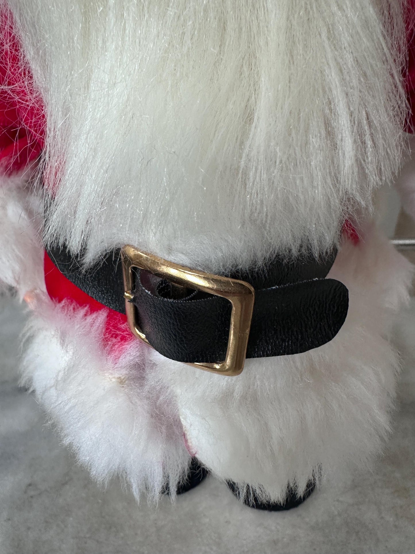 Vintage 1970s Hand Crafted Santa Doll: Rubber Face, Blue Eyes, 14" Collectible