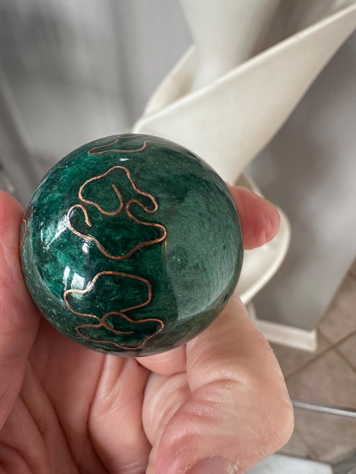 Vintage Panda Baoding Balls with Brocade Box - Chinese Stress Relief