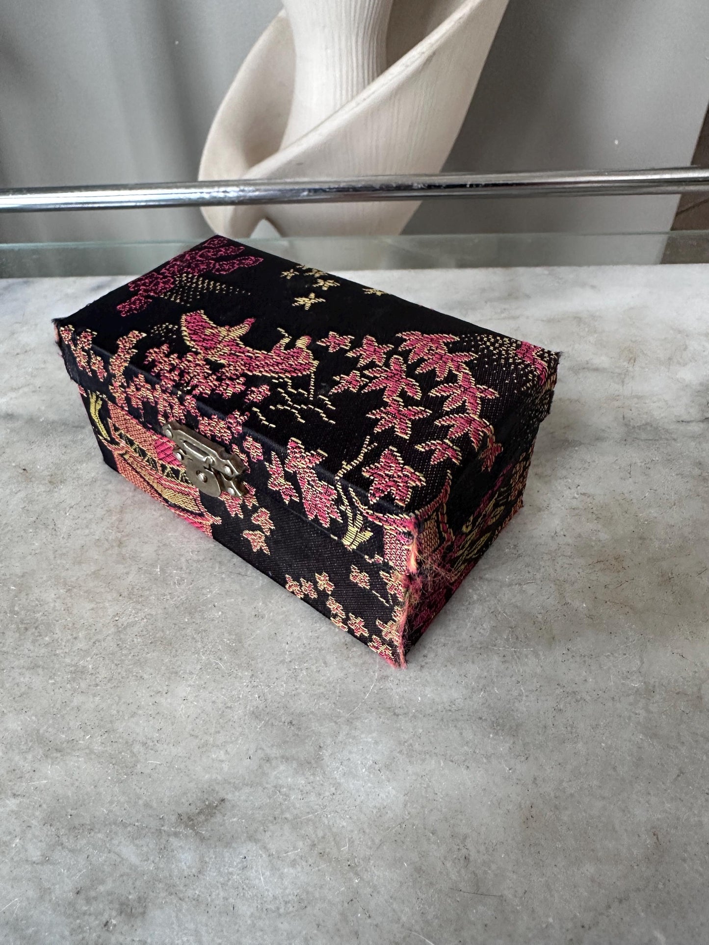 Vintage Panda Baoding Balls with Brocade Box - Chinese Stress Relief