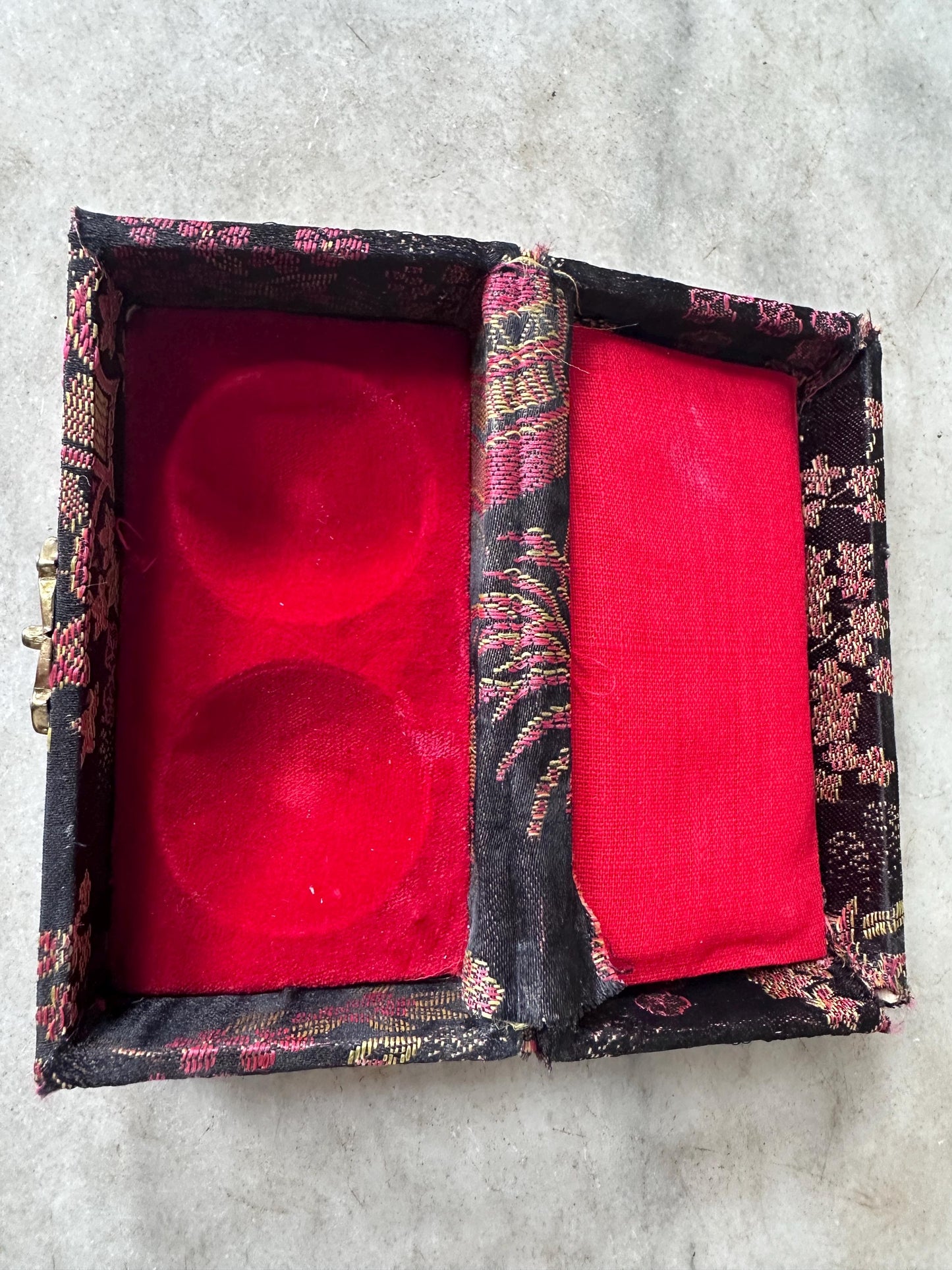 Vintage Panda Baoding Balls with Brocade Box - Chinese Stress Relief