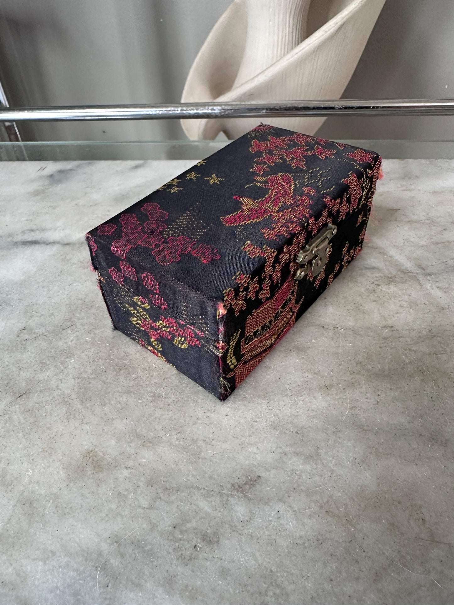 Vintage Panda Baoding Balls with Brocade Box - Chinese Stress Relief