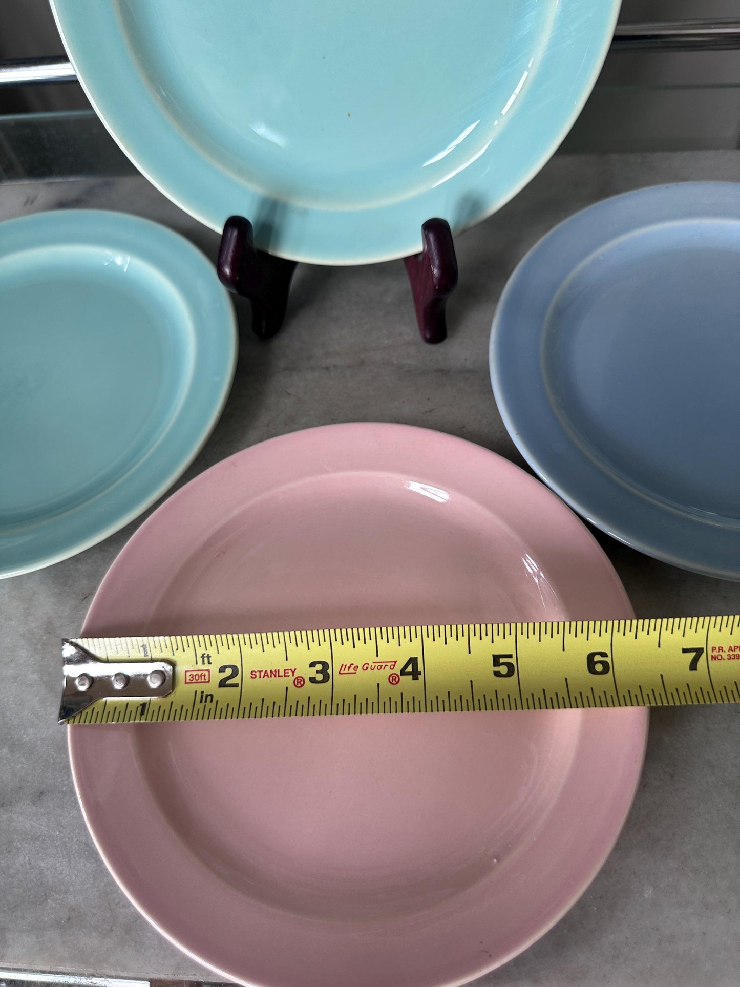 Lu-Ray Pastels Dessert Dishes | Mid Century Dinnerware, Set of 4