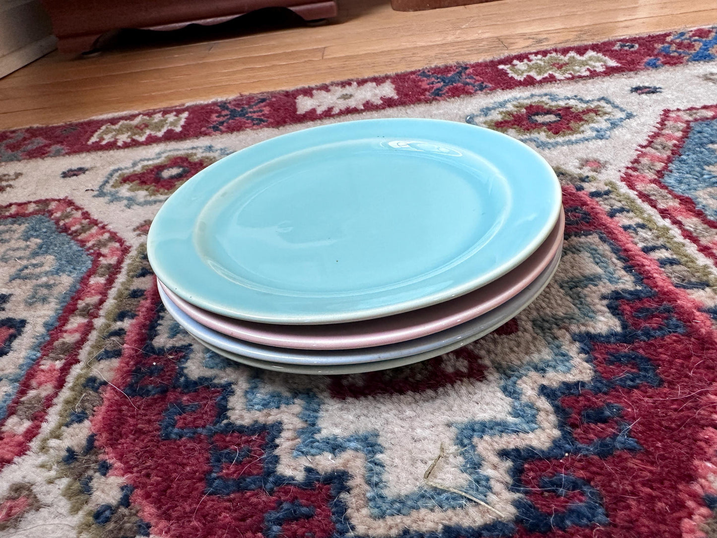 Lu-Ray Pastels Dessert Dishes | Mid Century Dinnerware, Set of 4