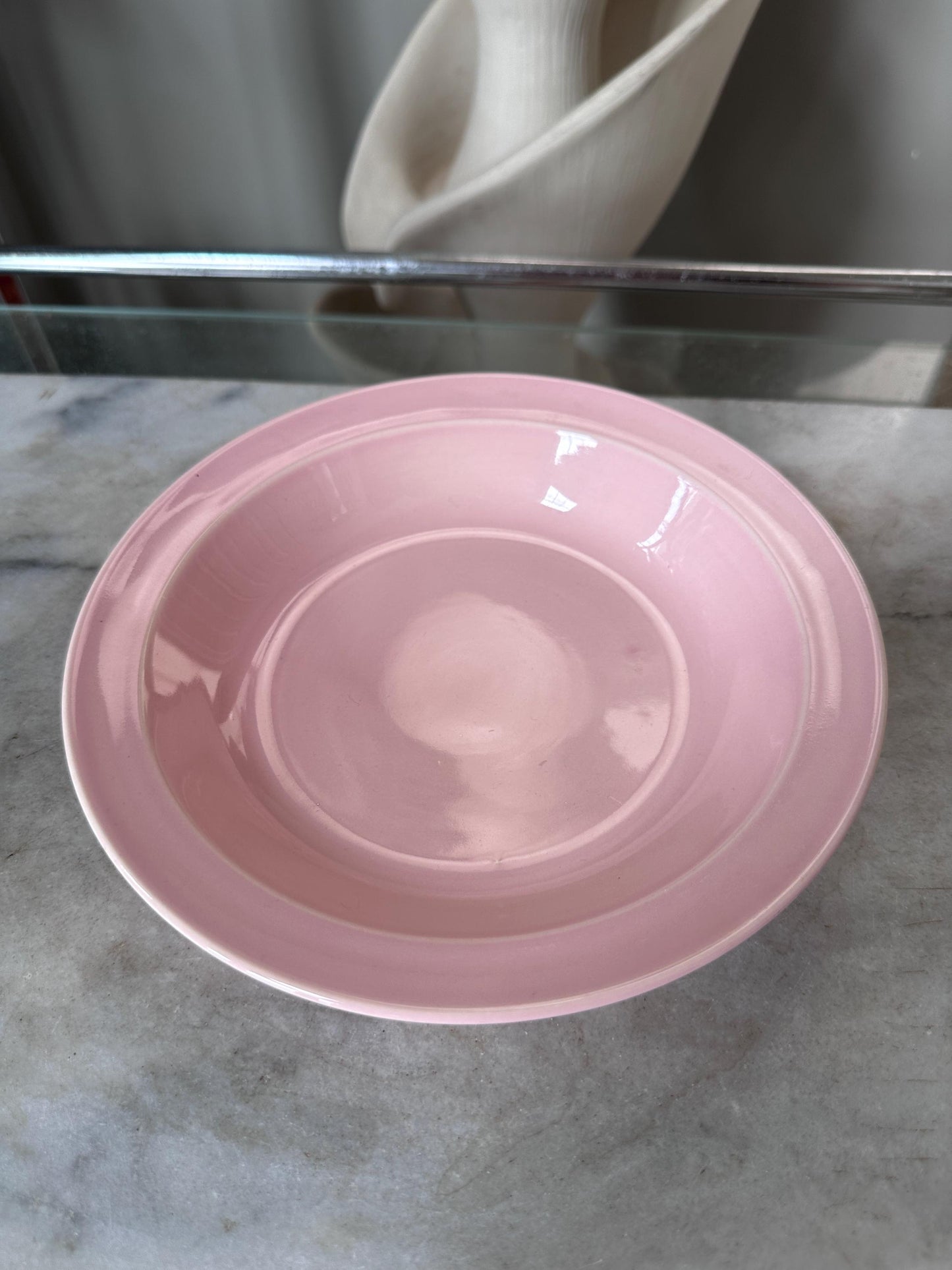 Vintage Lu-Ray Pastel Bowls Set of 2 | Mid Century Dinnerware | Yellow, Pink | 7.75”| 1048
