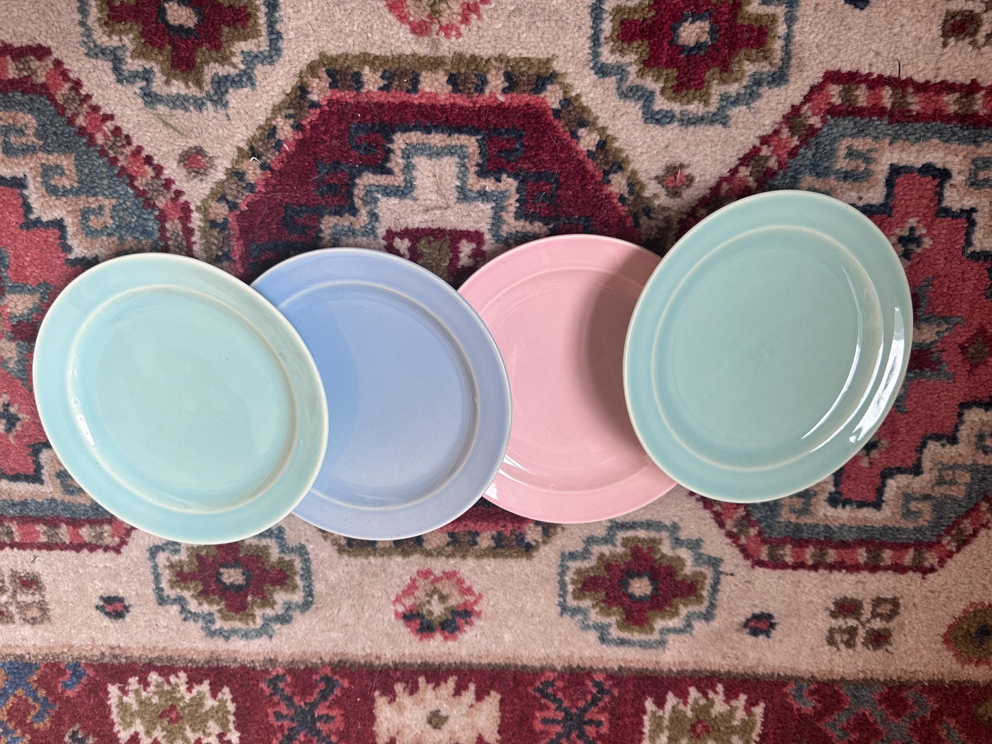 Lu-Ray Pastels Dessert Dishes | Mid Century Dinnerware, Set of 4