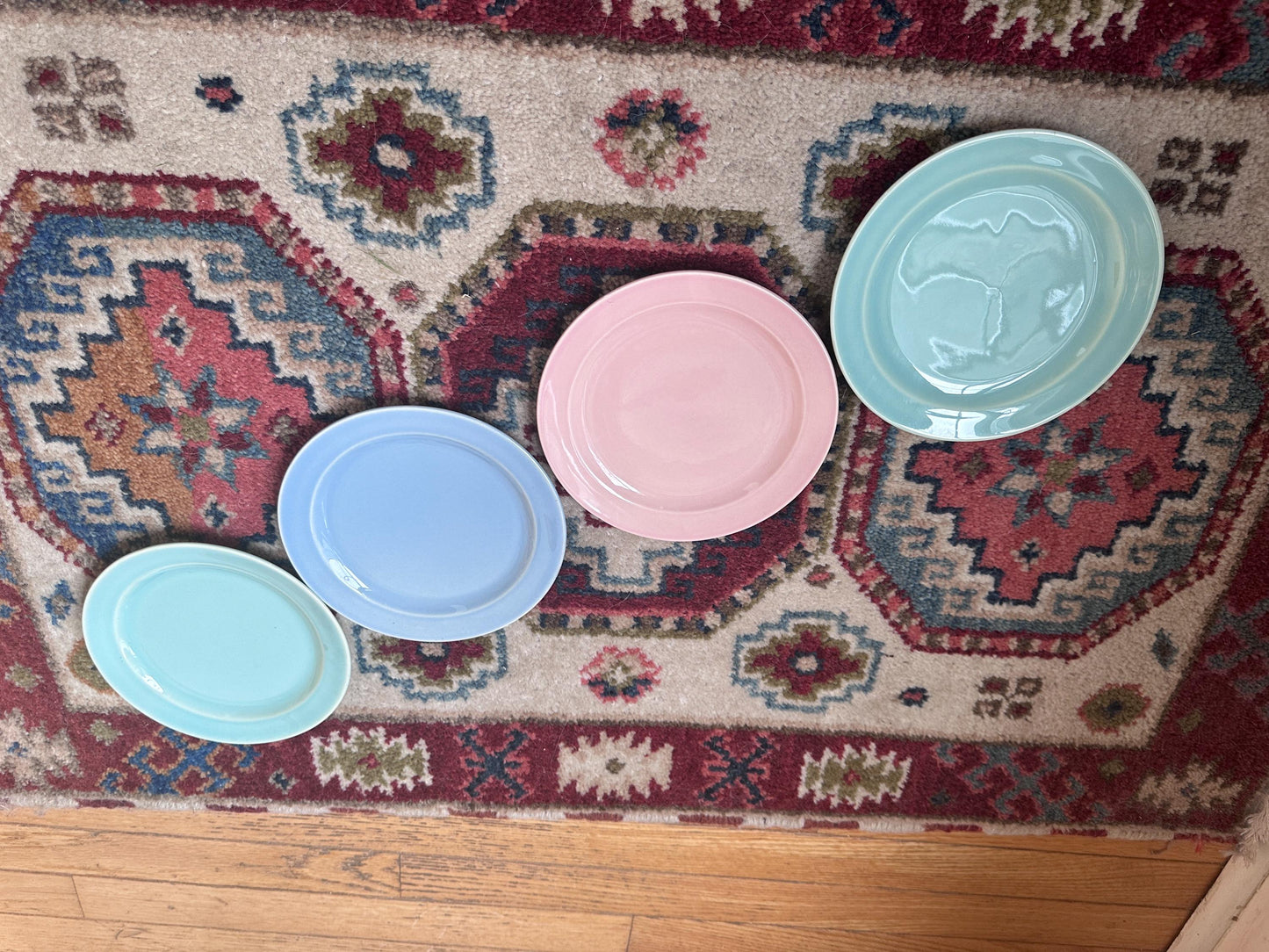 Lu-Ray Pastels Dessert Dishes | Mid Century Dinnerware, Set of 4