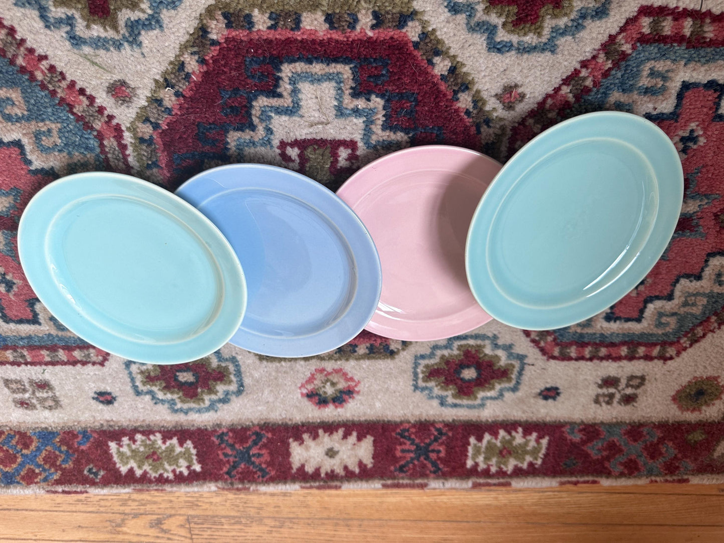 Lu-Ray Pastels Dessert Dishes | Mid Century Dinnerware, Set of 4