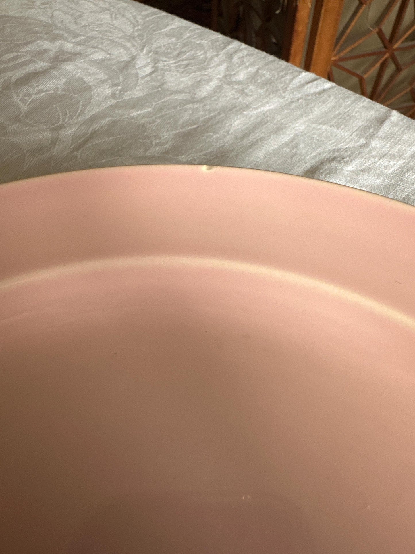 Lu-Ray Pastels Dinner Plates | Set of 2 , Mid-Century Dinnerware, 9.25”, #1248, Pink and Yellow