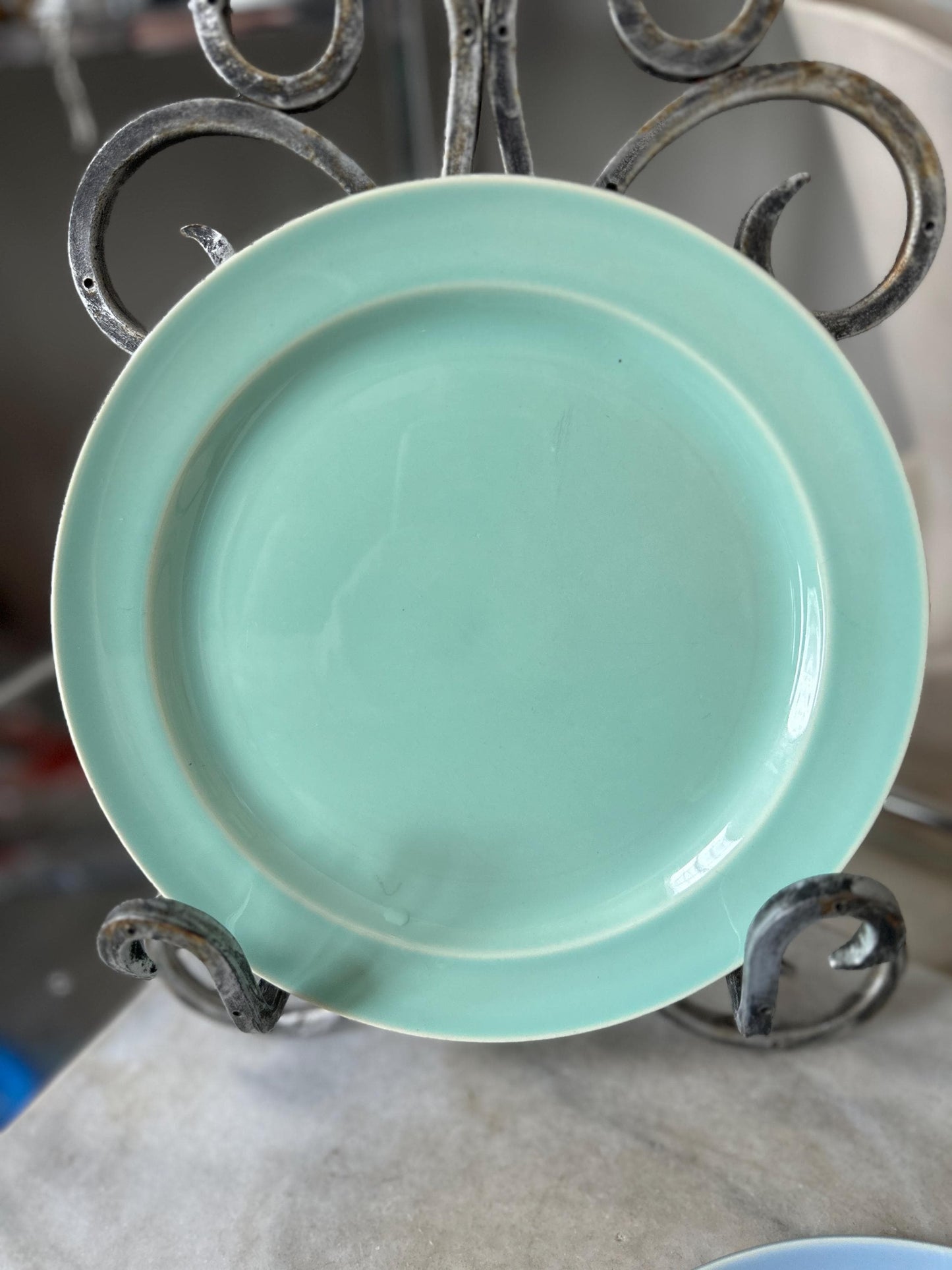 Lu-Ray Pastels Dinner Plates | Set of 2 , Mid-Century Dinnerware, 9.25”, #1248