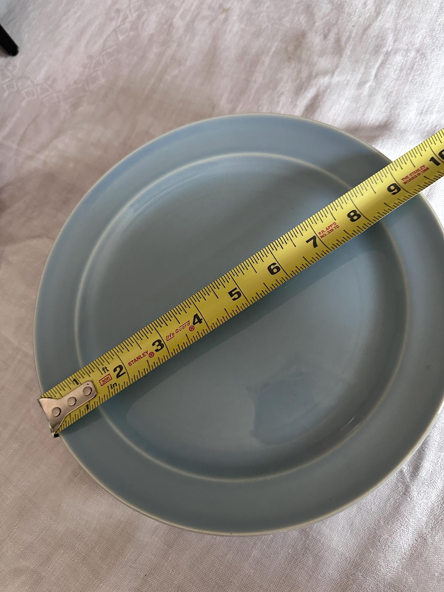Lu-Ray Pastels Dinner Plates | Set of 2 , Mid-Century Dinnerware, 9.25”, #1248