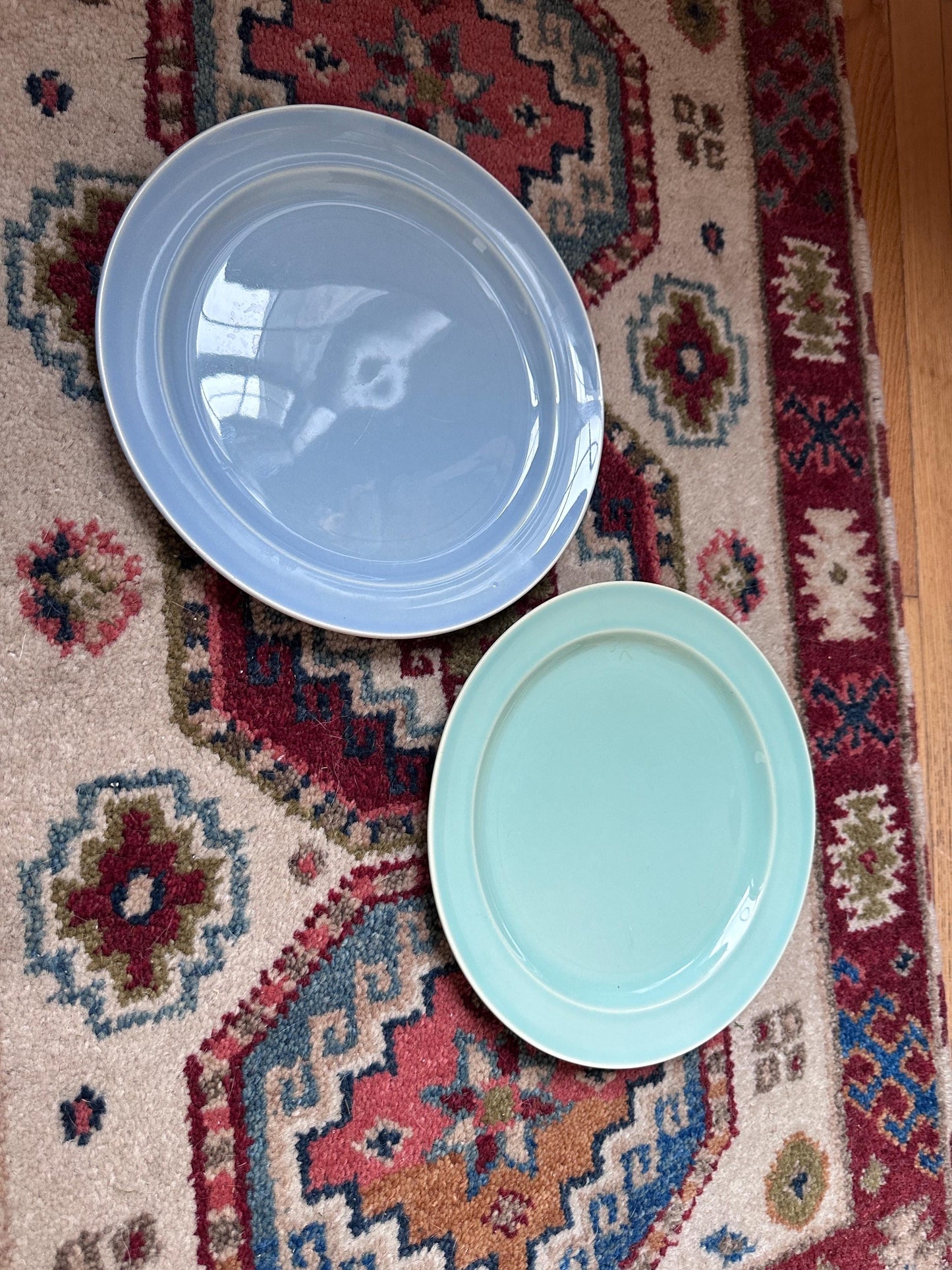 Lu-Ray Pastels Dinner Plates | Set of 2 , Mid-Century Dinnerware, 9.25”, #1248
