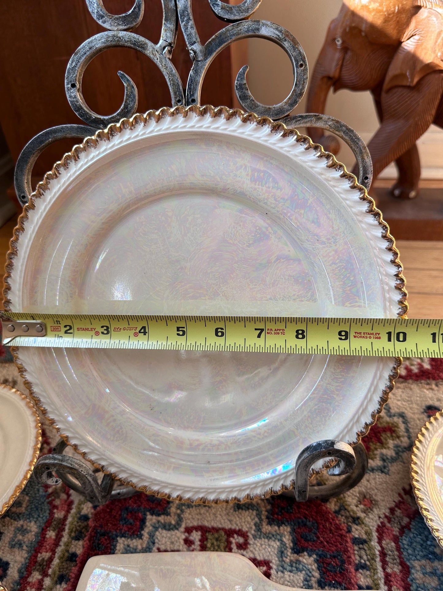 Vintage Pearl China Company Pattern PEA5 Cake Serving Set | Cake Plate, 5 Dessert Plates & Cake Server | Mid-Century Dessert Set