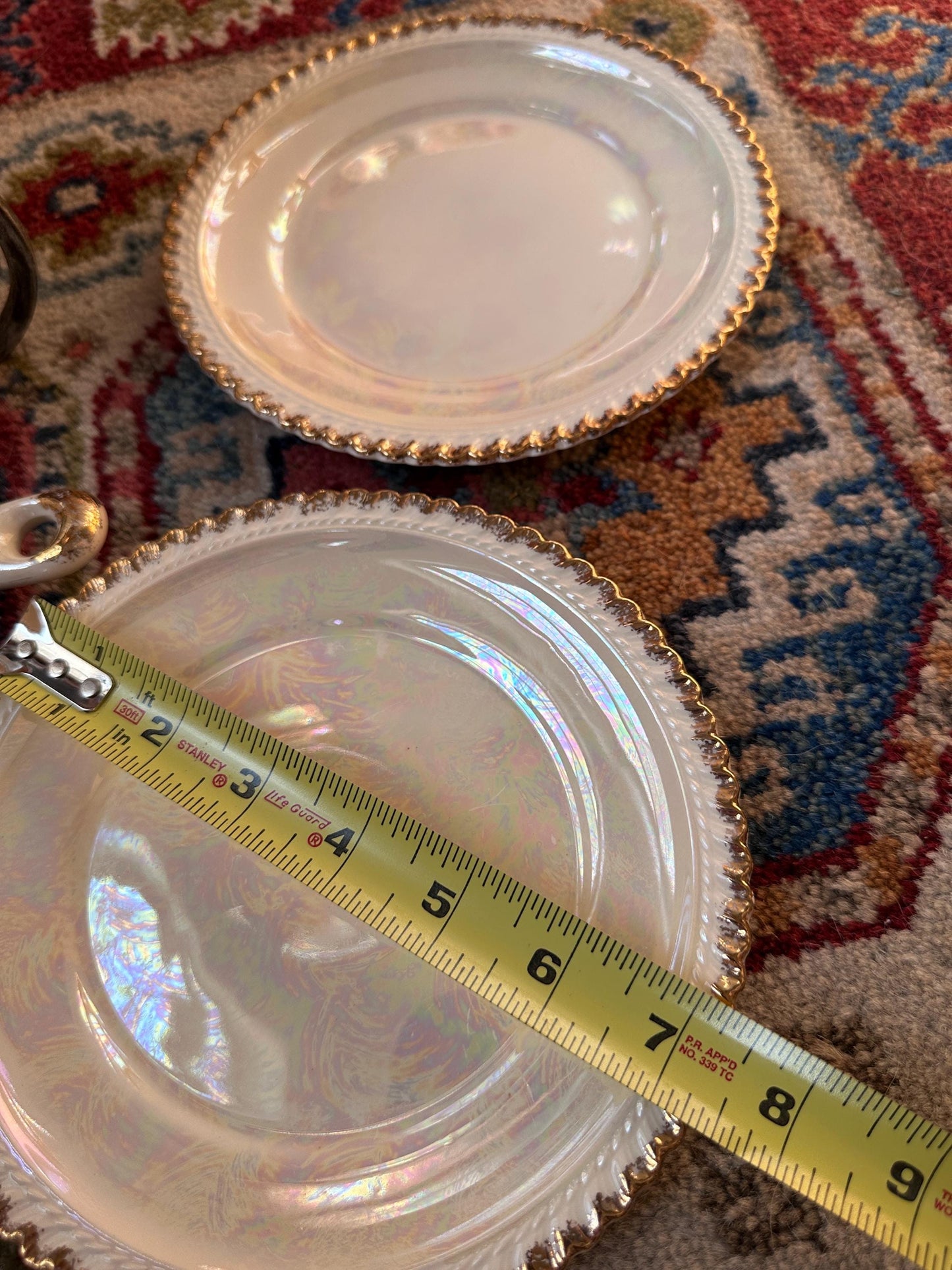 Vintage Pearl China Company Pattern PEA5 Cake Serving Set | Cake Plate, 5 Dessert Plates & Cake Server | Mid-Century Dessert Set