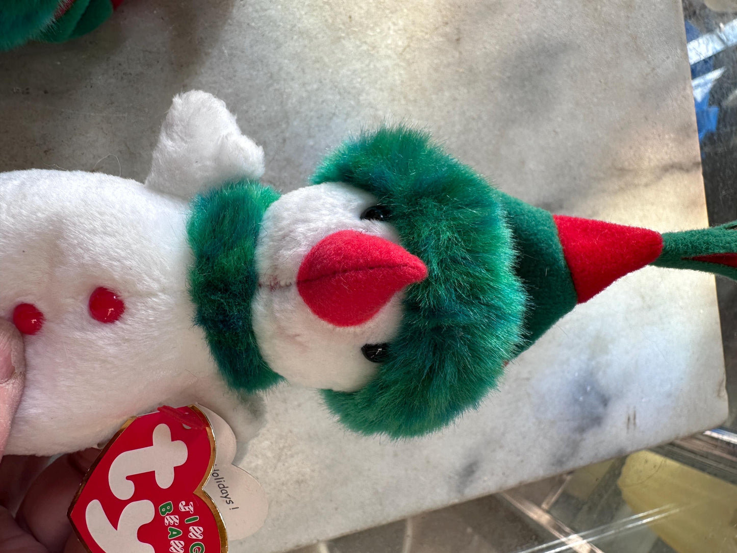 Set of 2 TY Snowgirl Beanie Babies – 2000 Snowgirl & Jingle Beanies Snowgirl – Mint Condition – Tush Tag Variations