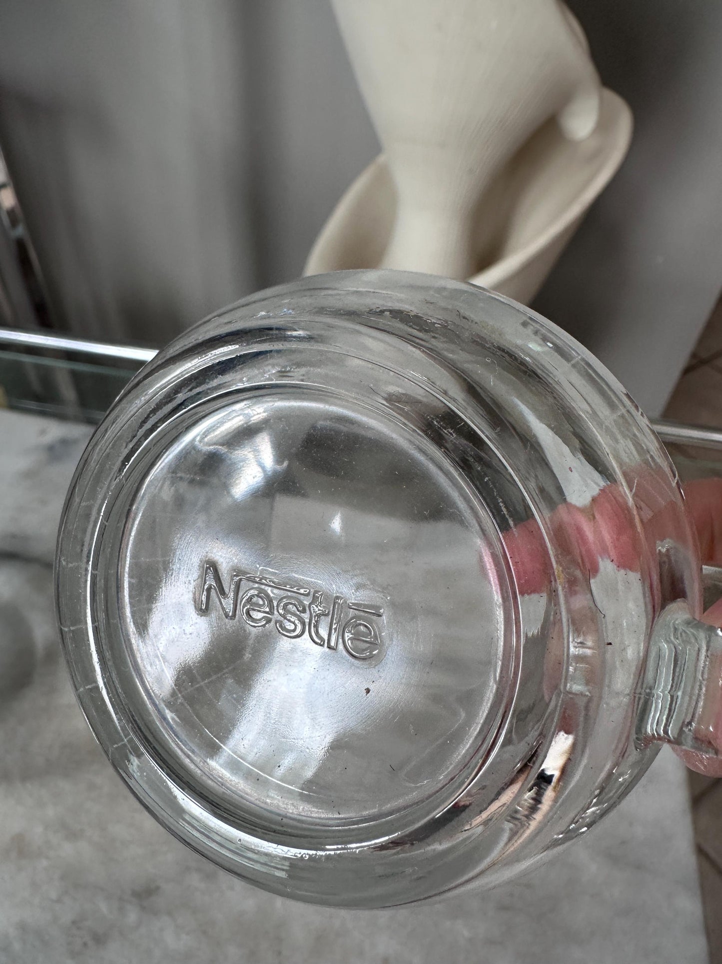 Vintage 1970s Nestle Nescafe World Globe Coffee Mugs Set of 2, Frosted Glass Map Cups, Retro Kitchen Drinkware