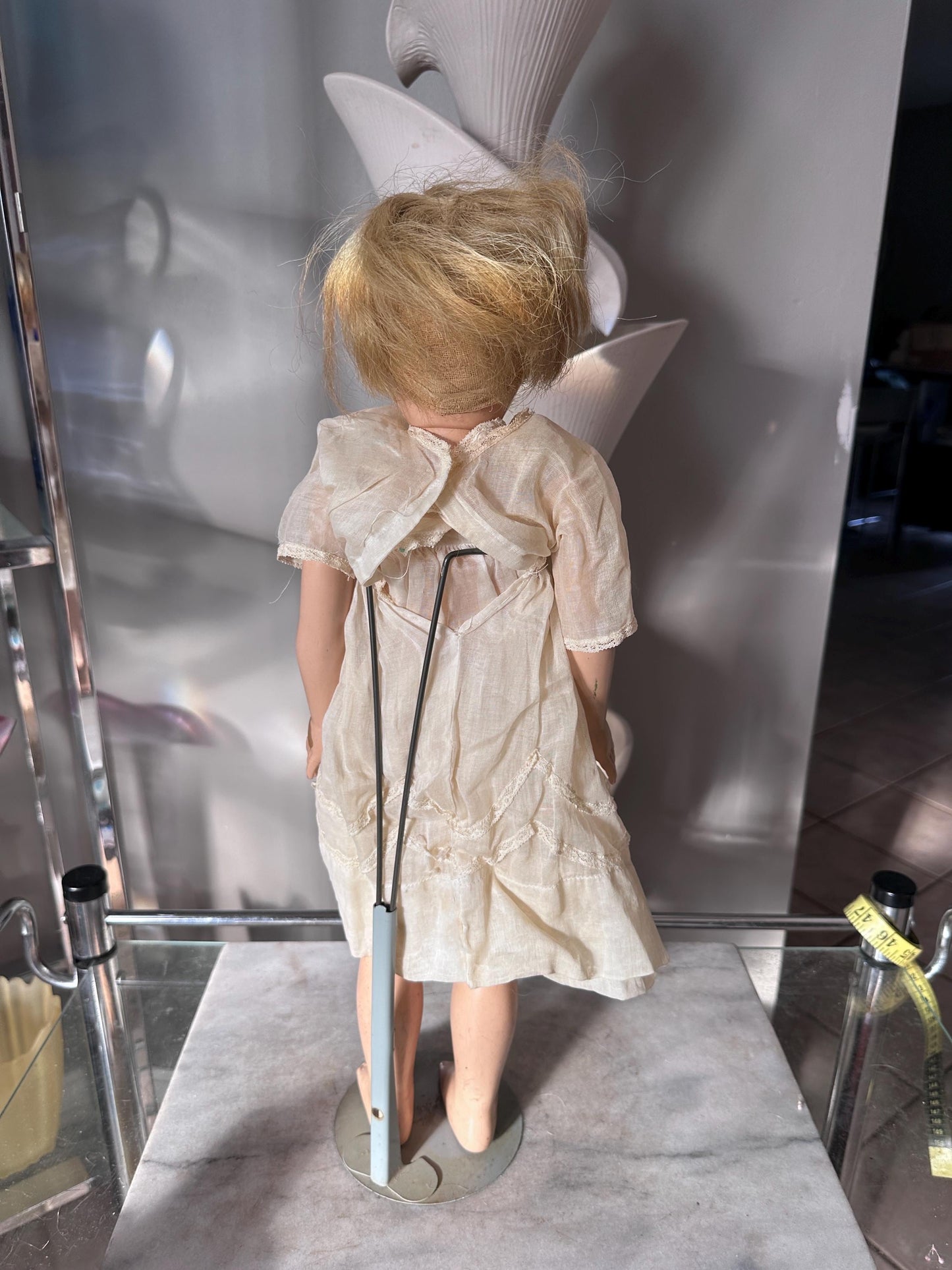 Antique 1930s Effanbee Ann Shirley Composition Doll 20” Blonde Blue Eyes Vintage Doll Restoration Zombie Doll Estate Find, RESTORE REPURPOSE
