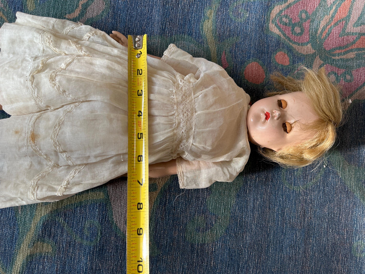 Antique 1930s Effanbee Ann Shirley Composition Doll 20” Blonde Blue Eyes Vintage Doll Restoration Zombie Doll Estate Find, RESTORE REPURPOSE