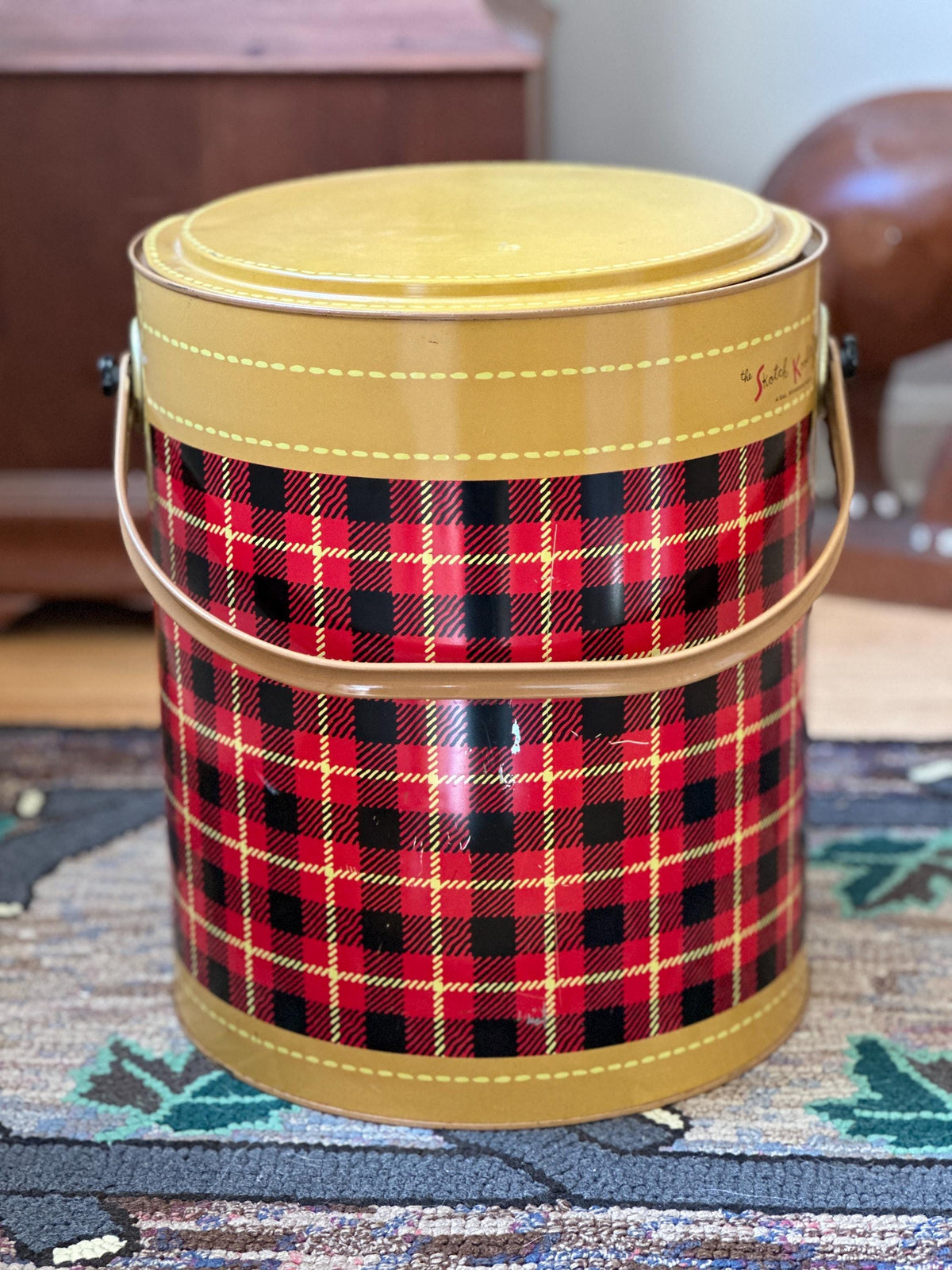 Vintage Skotch Party Bucket – Tartan Plaid Cooler, Petra Cabot Design