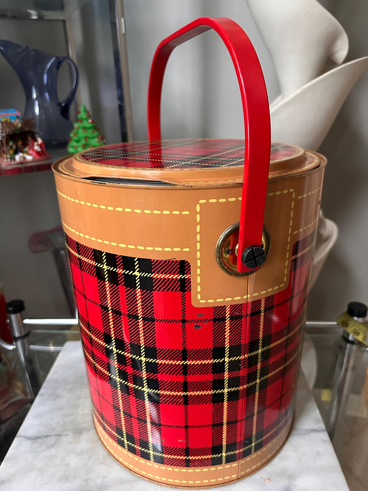 Vintage Skotch Party Bucket – Tartan Plaid Cooler, Petra Cabot Design