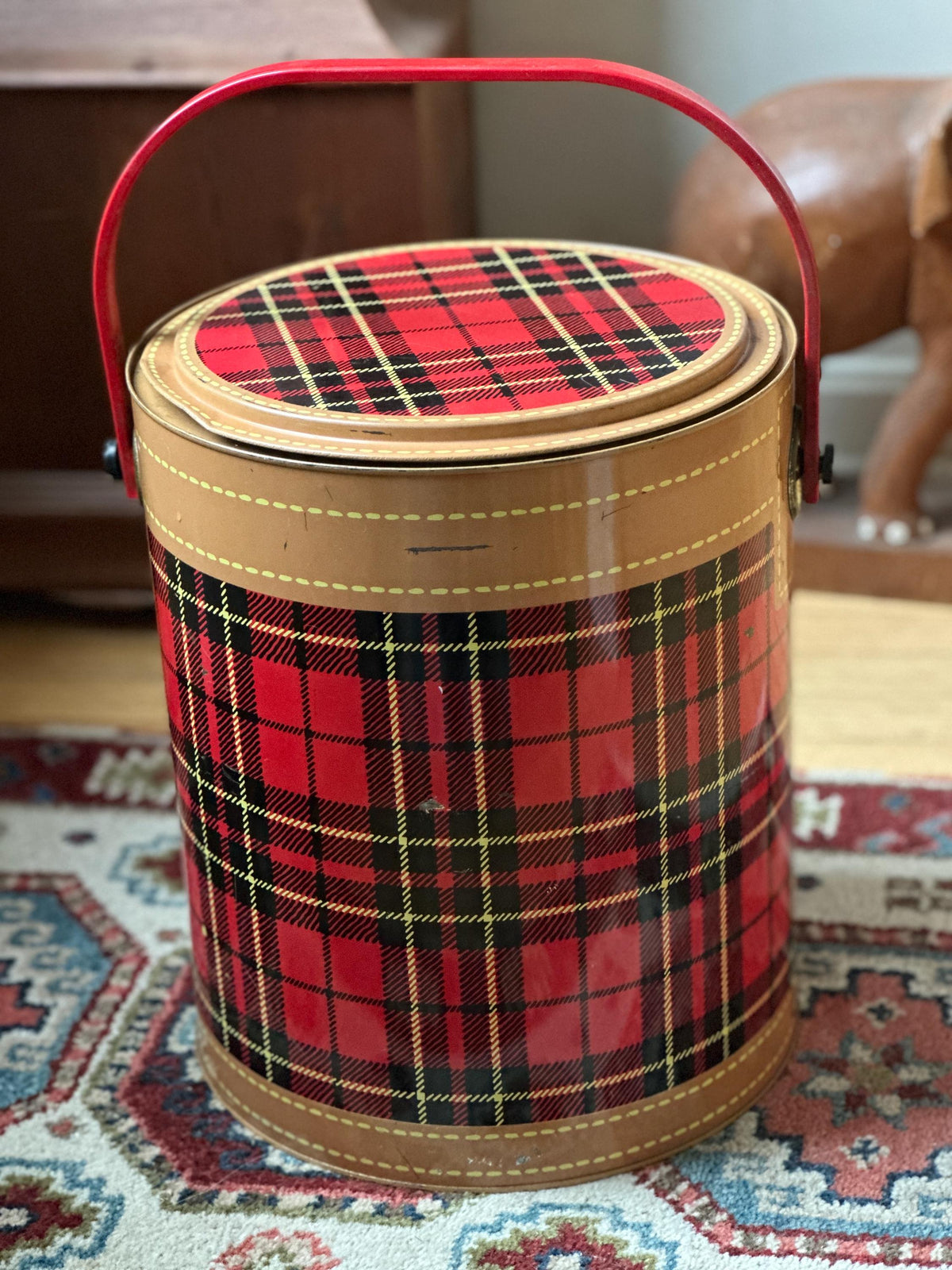 Vintage Skotch Party Bucket – Tartan Plaid Cooler, Petra Cabot Design
