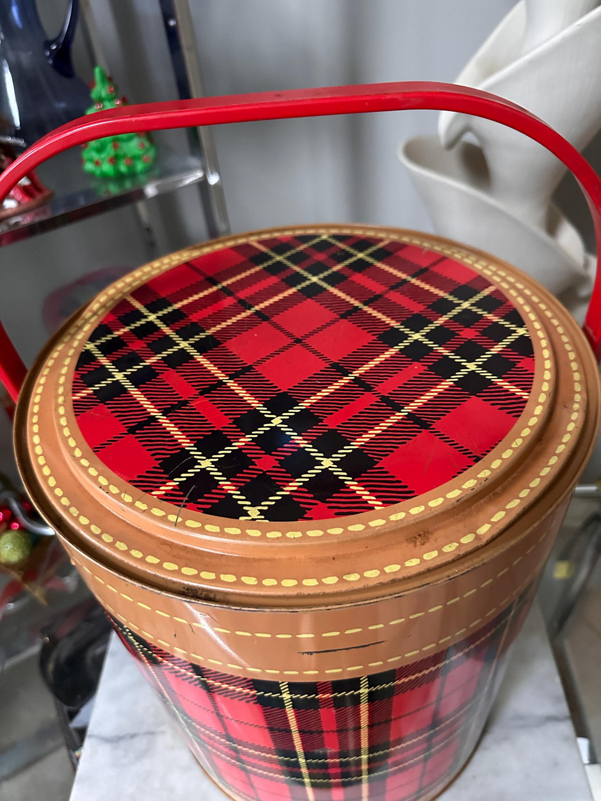 Vintage Skotch Party Bucket – Tartan Plaid Cooler, Petra Cabot Design