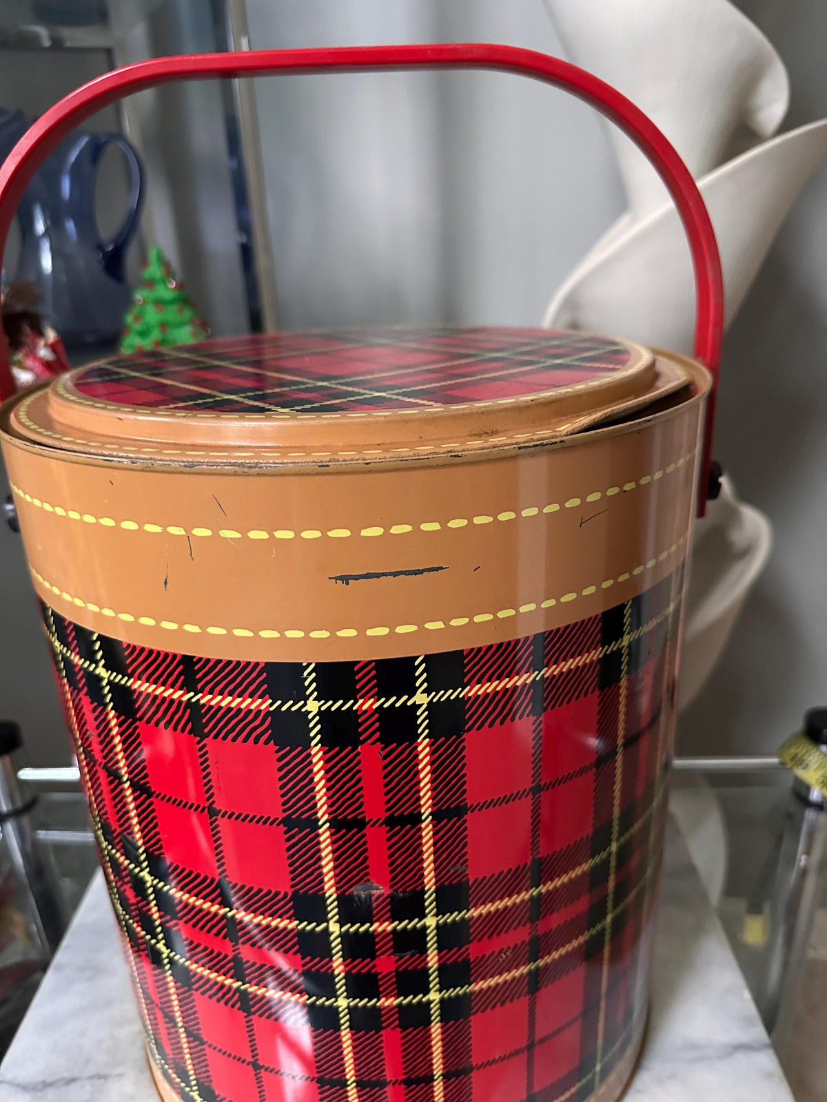 Vintage Skotch Party Bucket – Tartan Plaid Cooler, Petra Cabot Design
