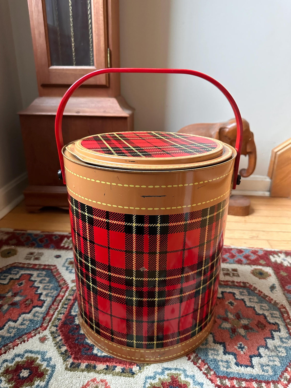 Vintage Skotch Party Bucket – Tartan Plaid Cooler, Petra Cabot Design