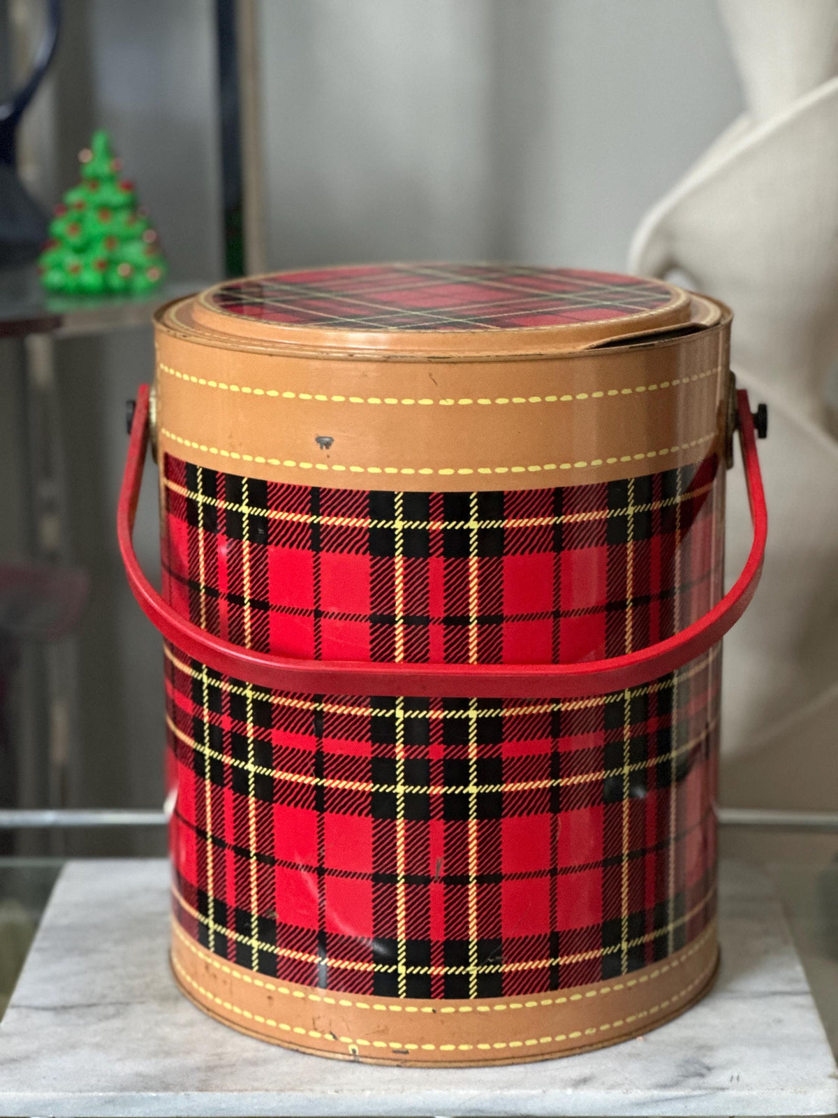 Vintage Skotch Party Bucket – Tartan Plaid Cooler, Petra Cabot Design