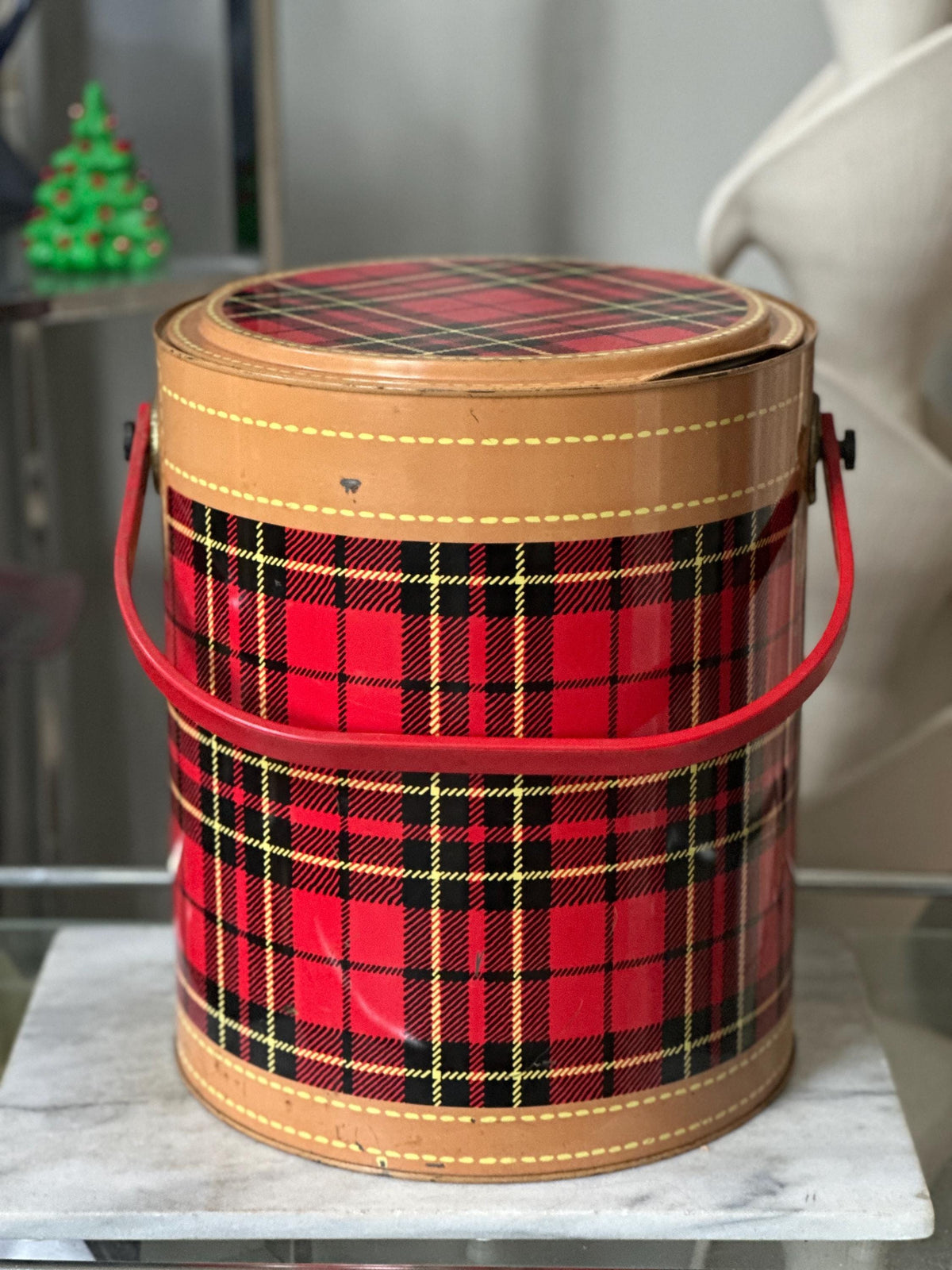 Vintage Skotch Party Bucket – Tartan Plaid Cooler, Petra Cabot Design