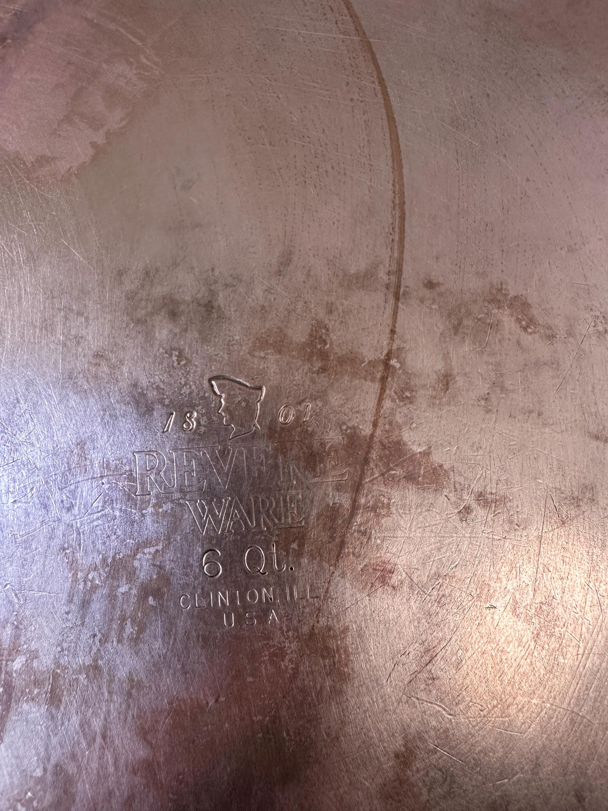 Vintage Revere Ware 6 Quart Pot & 10 Inch Pan Set, Copper Bottom Stainless Steel Cookware, Mid Century Kitchen, Made in USA