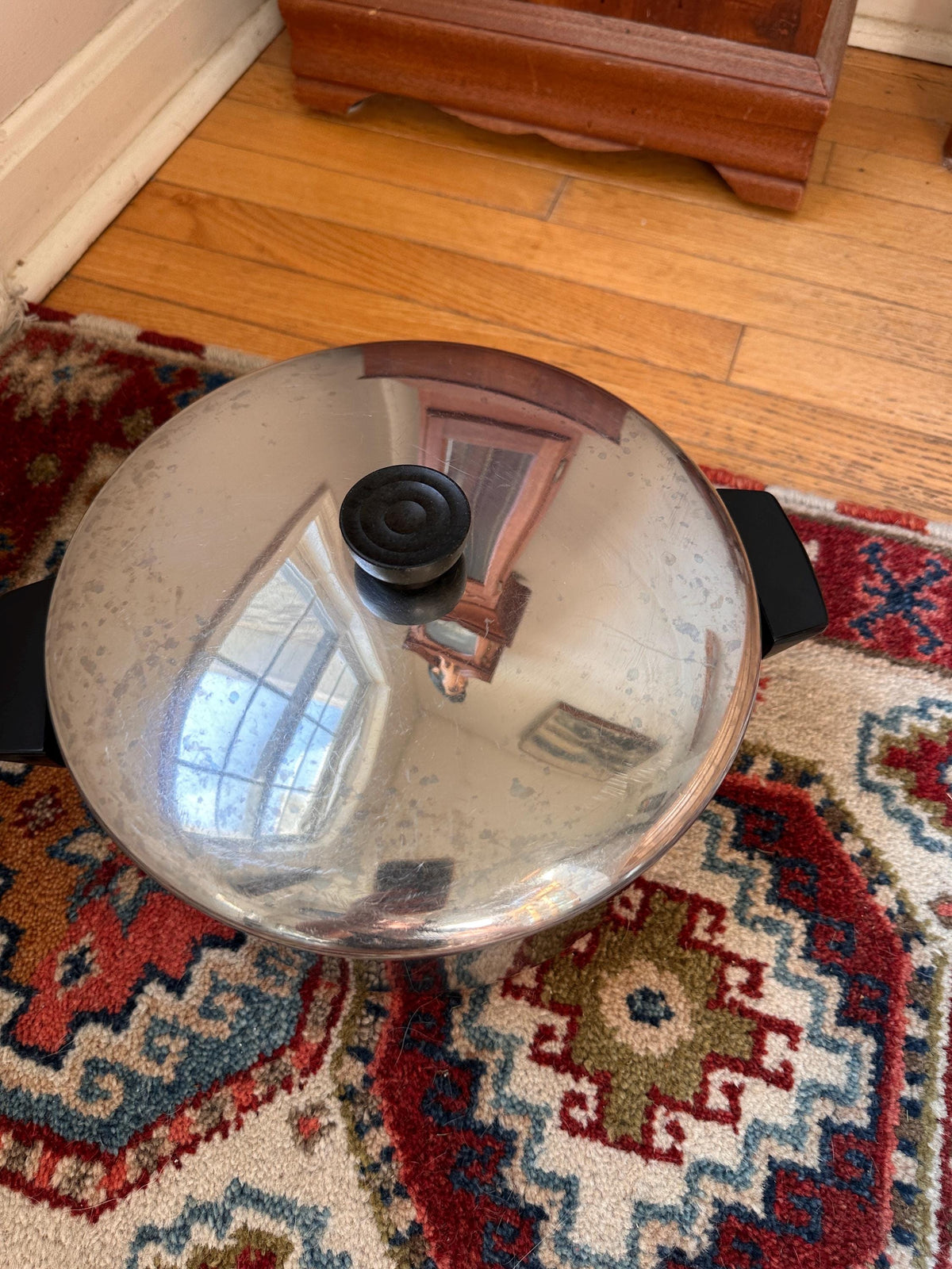 Vintage Revere Ware 6 Quart Pot & 10 Inch Pan Set, Copper Bottom Stainless Steel Cookware, Mid Century Kitchen, Made in USA