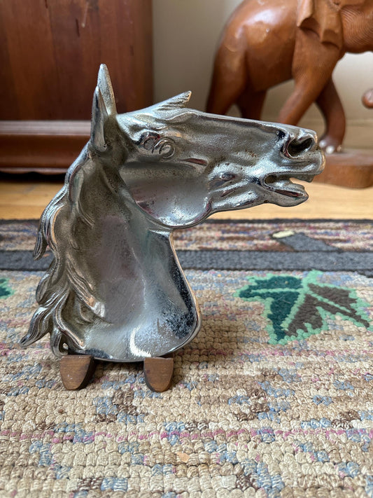 Horse Head Trinket Dish Catch All Sculpture Made in Mexico 6"x6"