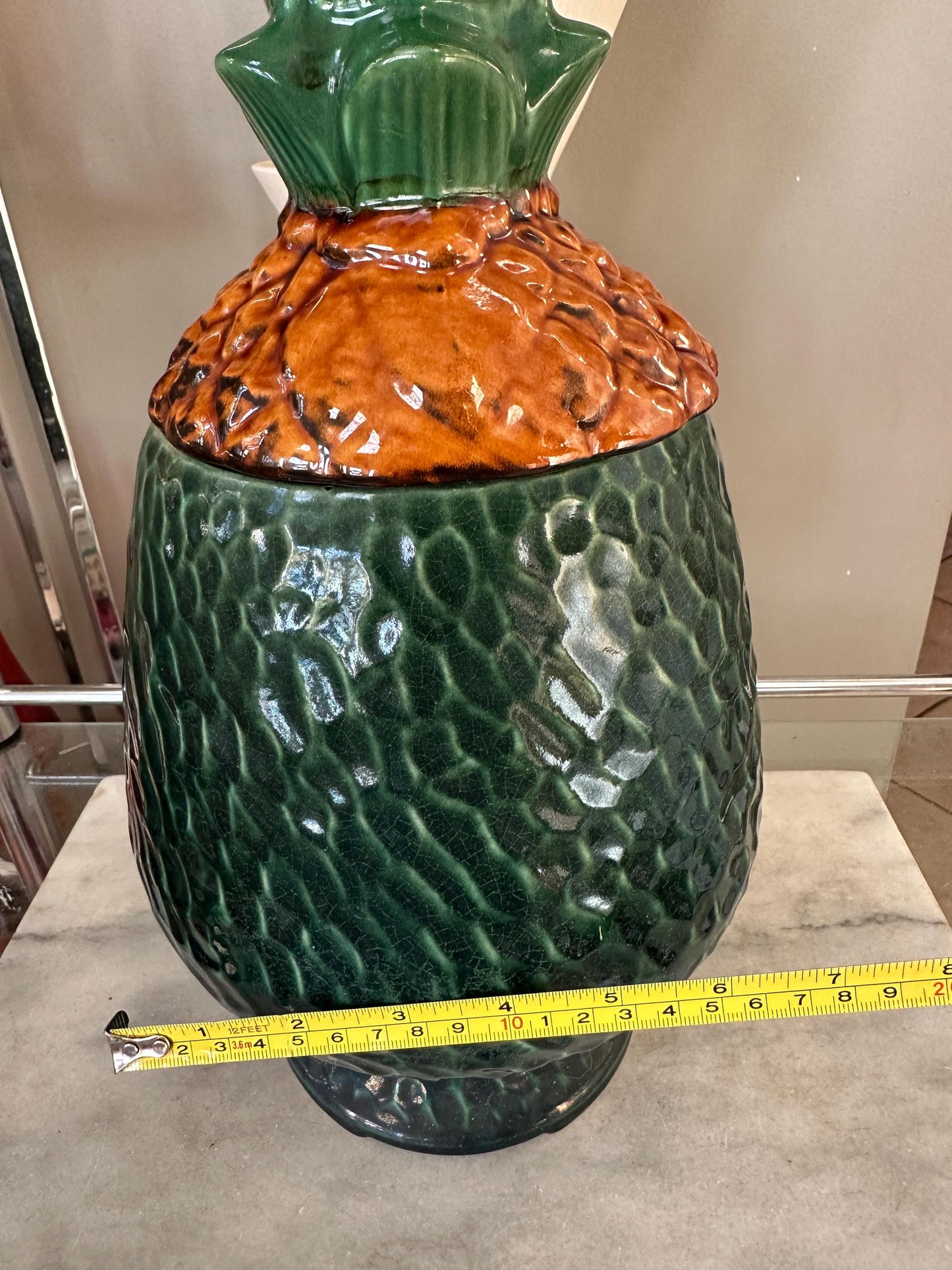 Vintage USA Pottery Pineapple Cookie Jar | 17” Pineapple Cookie Jar