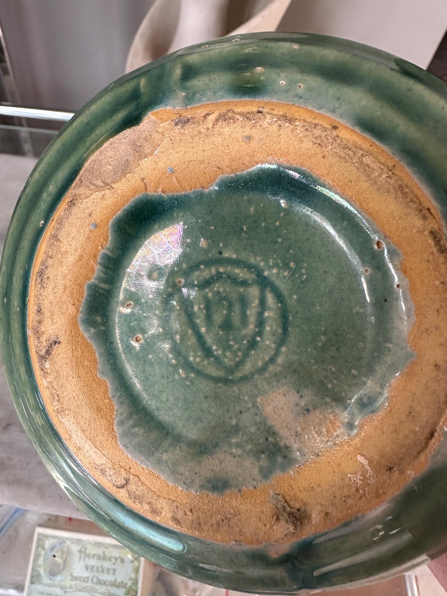 McCoy Buttermilk Pitcher | Anchor McCoy Buttermilk Pitcher | Green USA Pottery | VintasticCo
