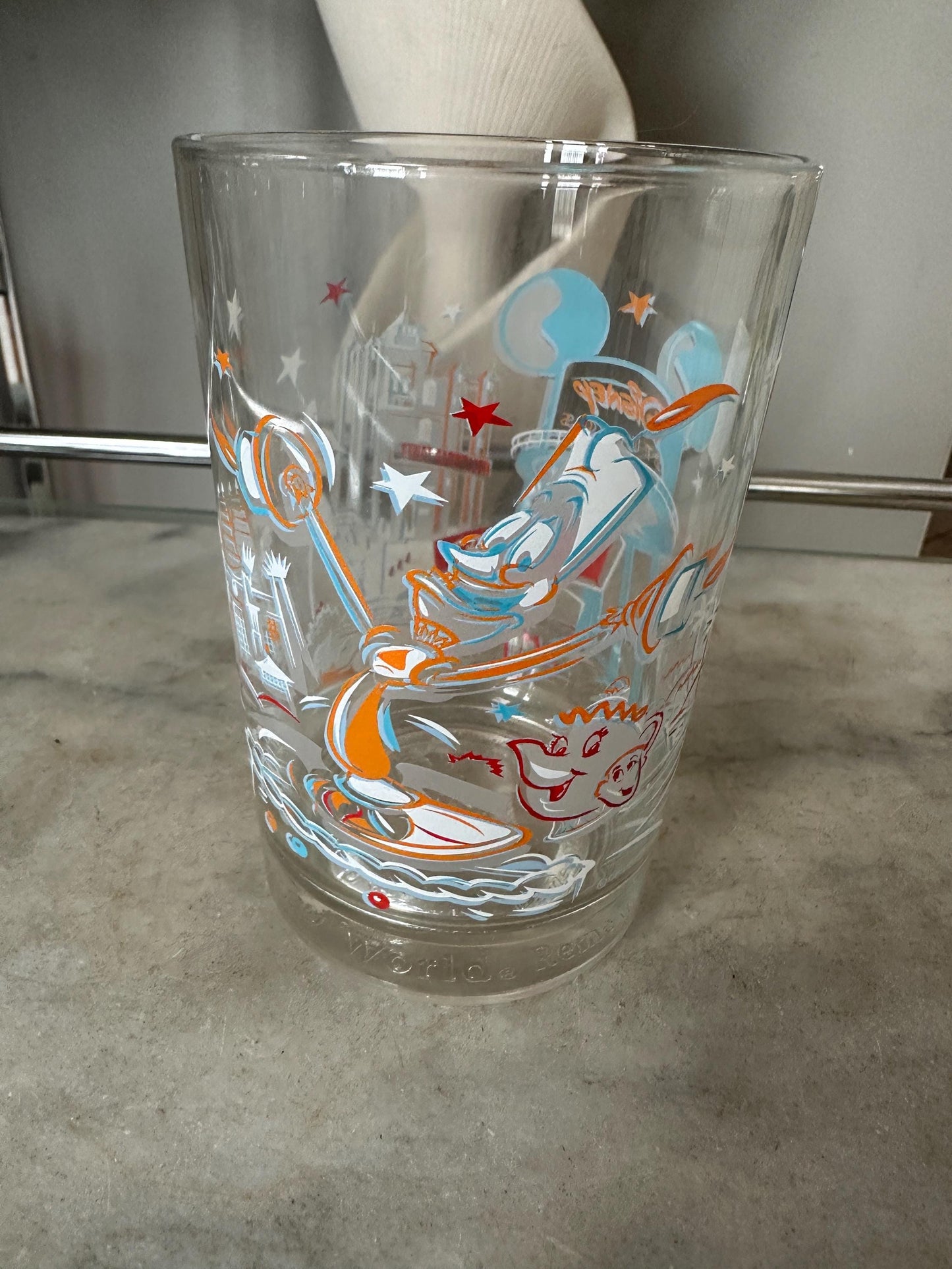 Walt Disney World Remember The Magic 25th Anniversary Glasses | Set of 4 | Mickey Mouse, Donald Duck, Goffy, Lumiere