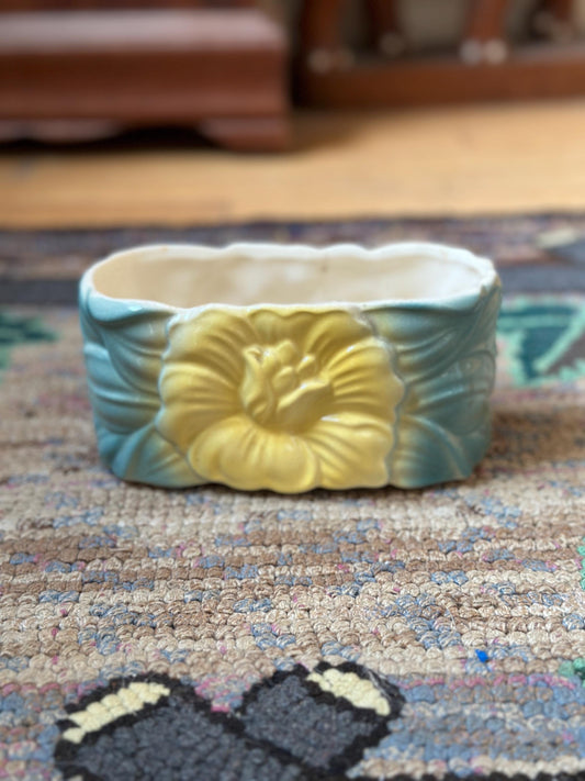 Vintage Royal Copley Ceramic Planter | Royal Copely Magnolia Planter | 1940s USA Pottery