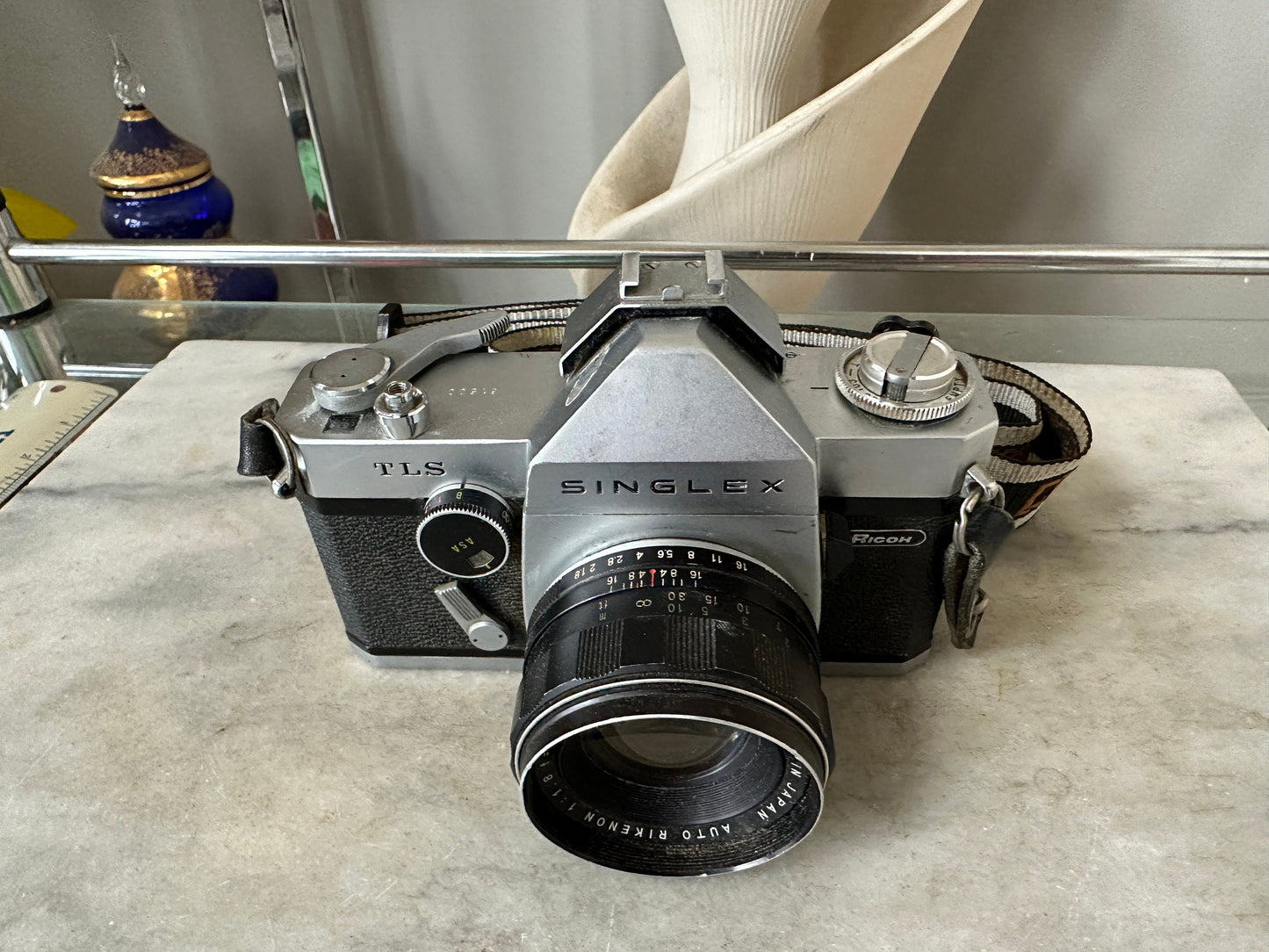 Ricoh Singlex TLS 35mm SLR Film Camera with 55mm 30819 Rikenon  Lens