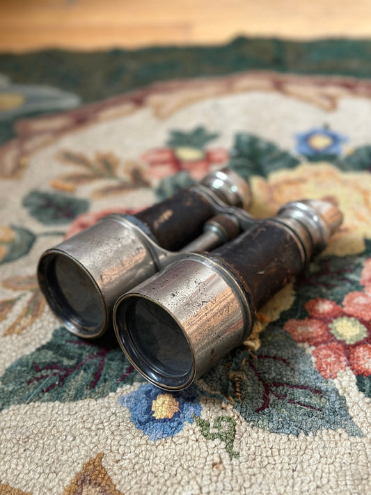 Chevalier Paris Binoculars | Andique Chevalier Laris Field Glasses | Primitive Decor | Industrial Decor